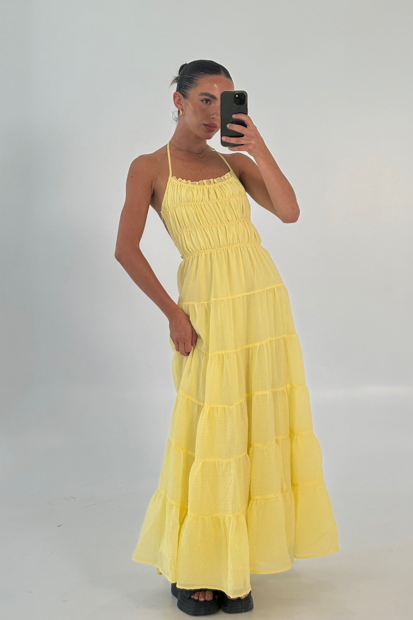 Esther Maxi Dress Lemon - FINAL SALE