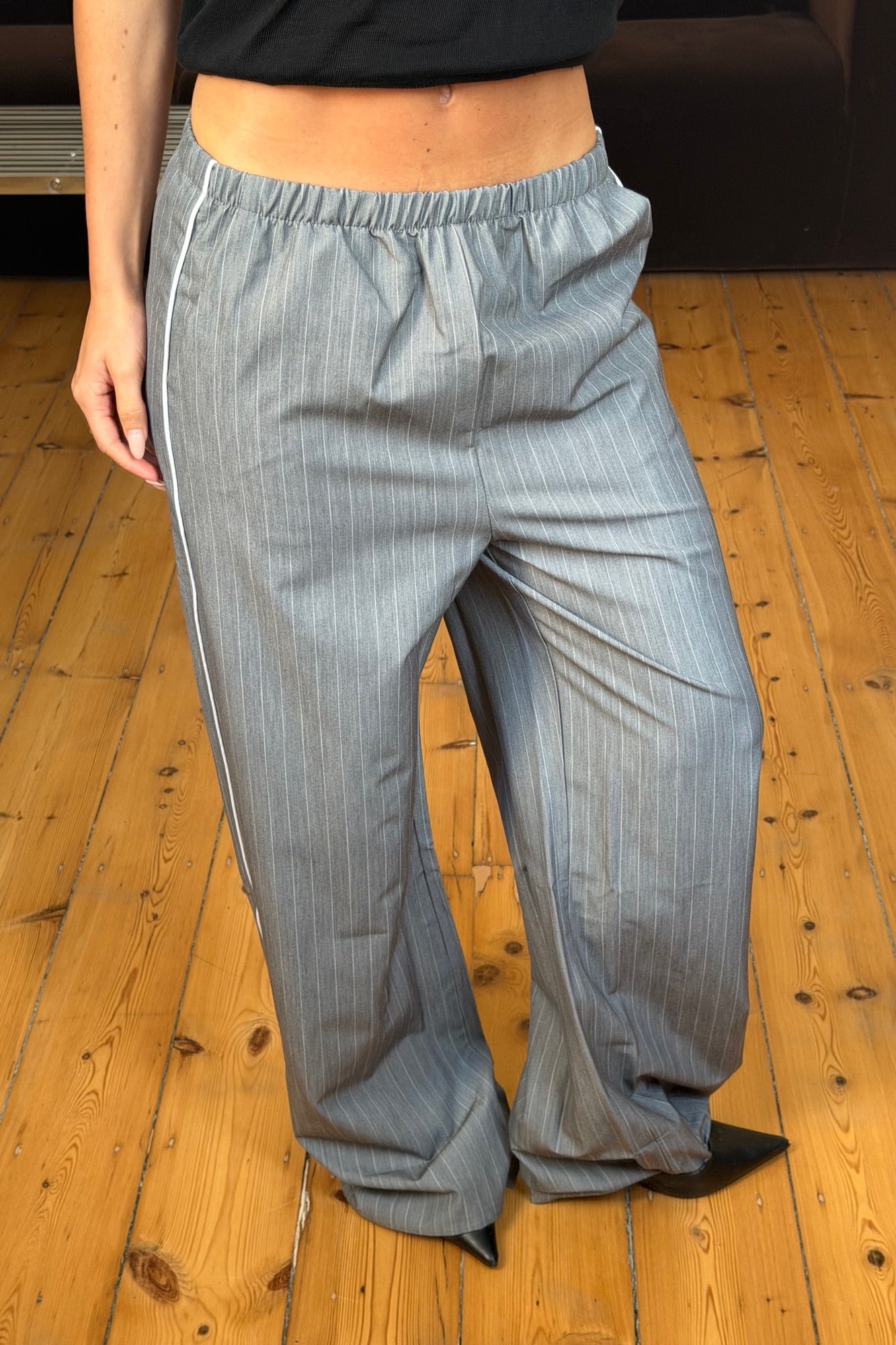 Jamie Pinstripe Pant Grey