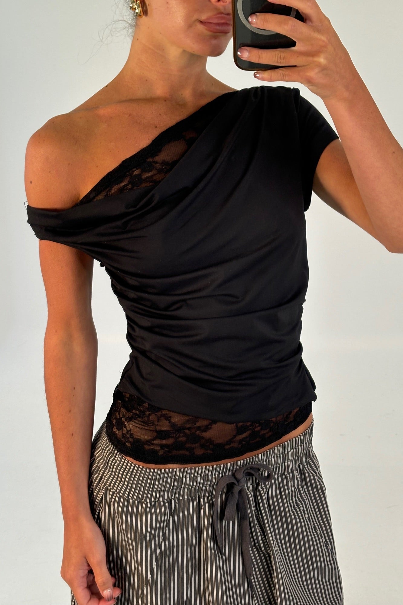 Belle Lace Top Black