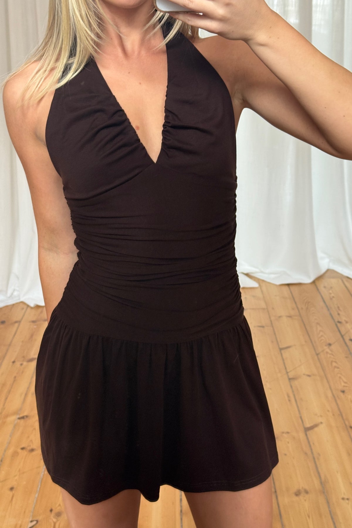 Kirsten Mini Dress Choc