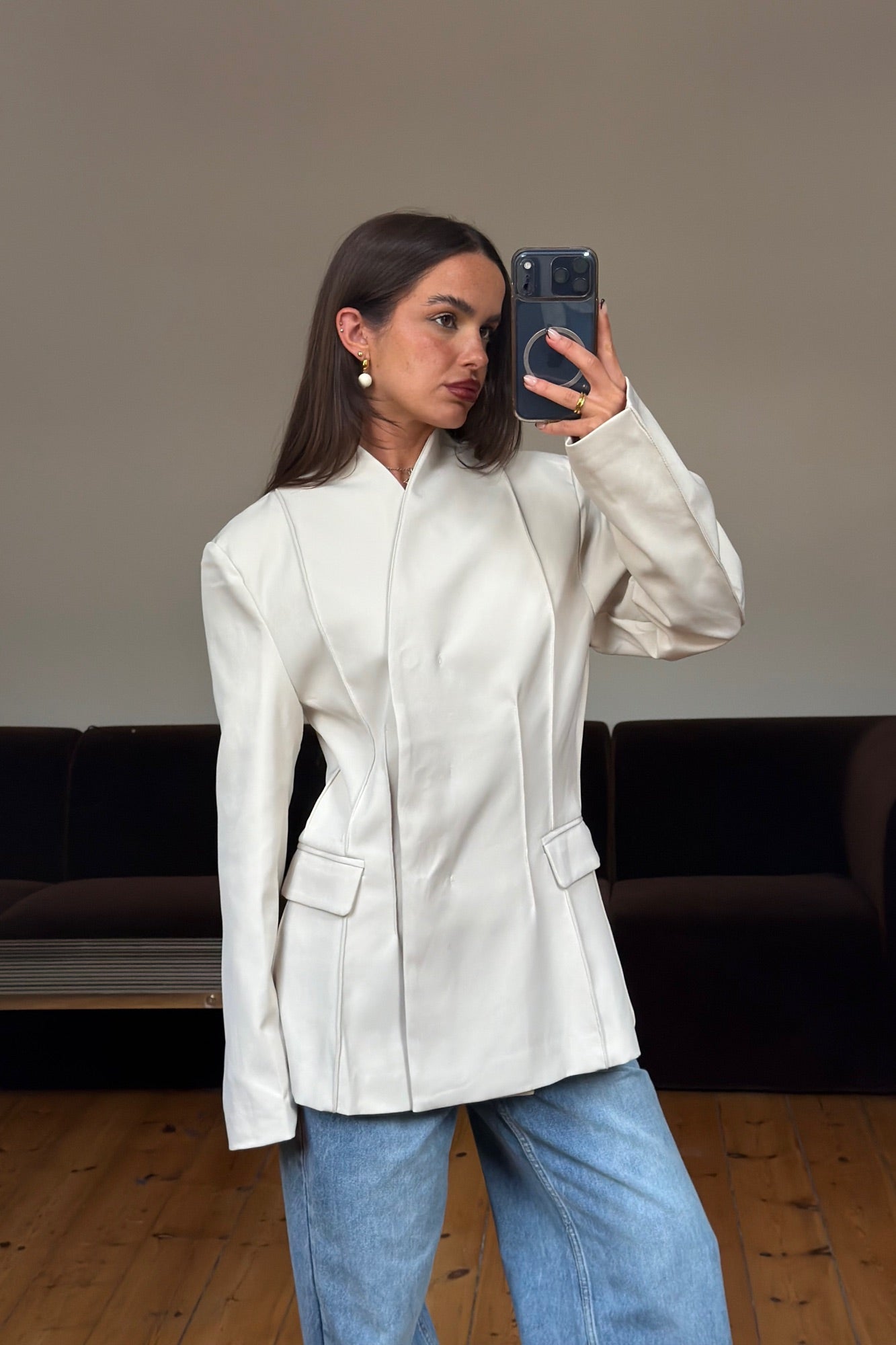 Lenia Blazer Stone