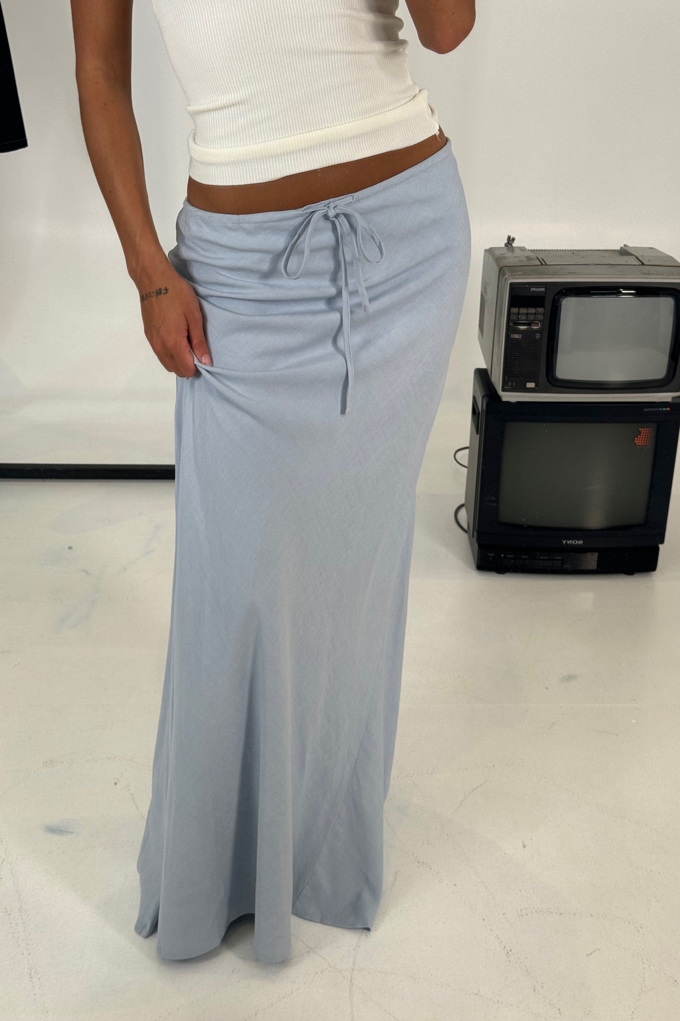 Avalon Maxi Skirt Baby Blue - FINAL SALE