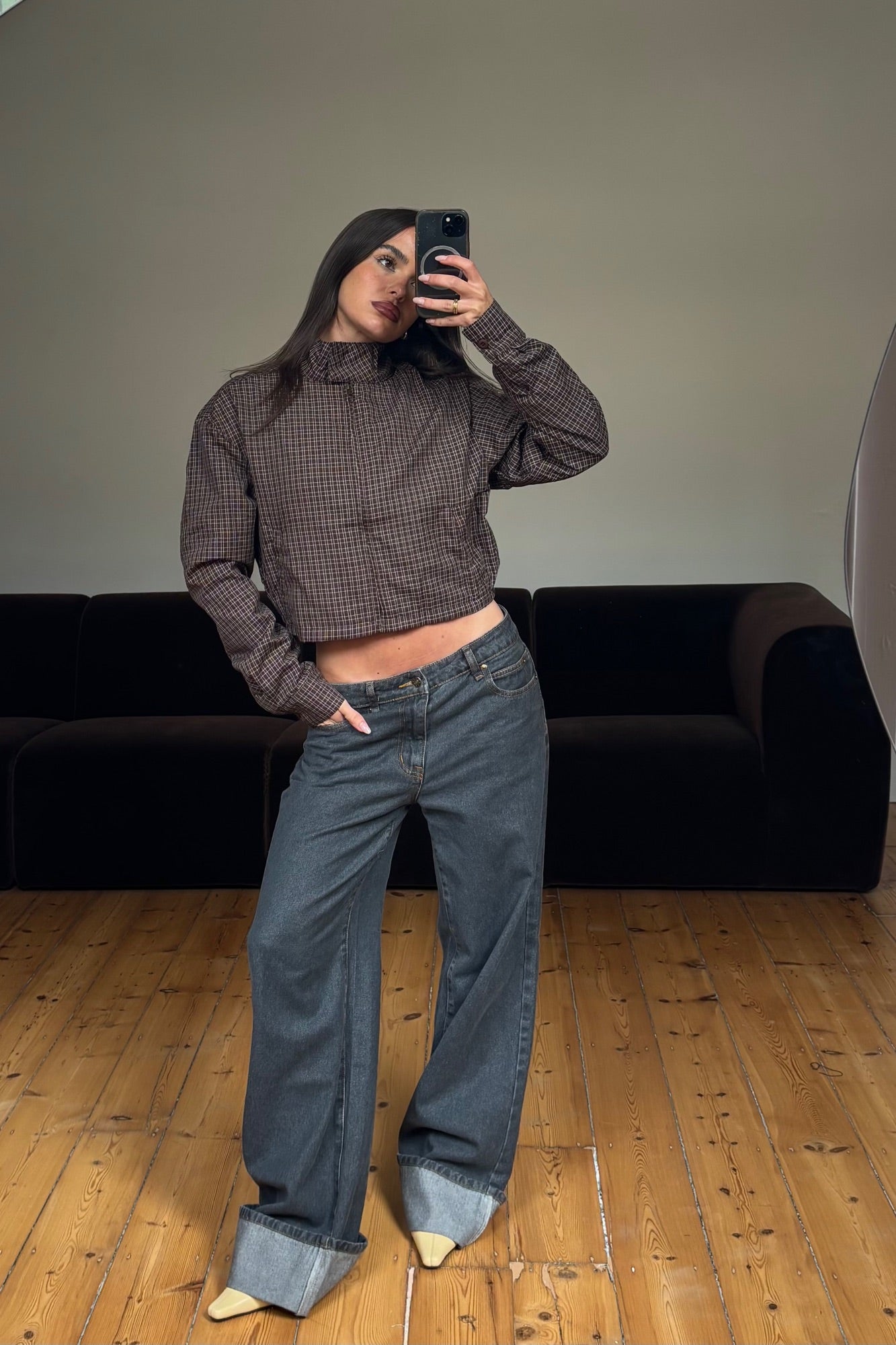 Aura Jacket Chocolate Plaid