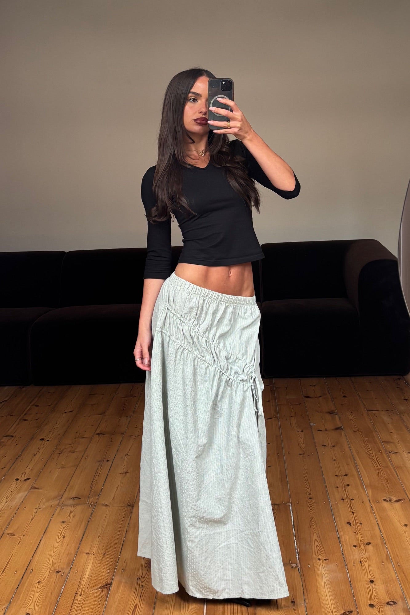 Nixon Maxi Skirt Sage