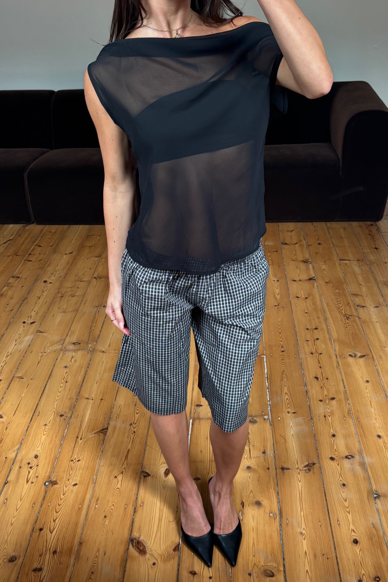 Reign Sheer Top Black