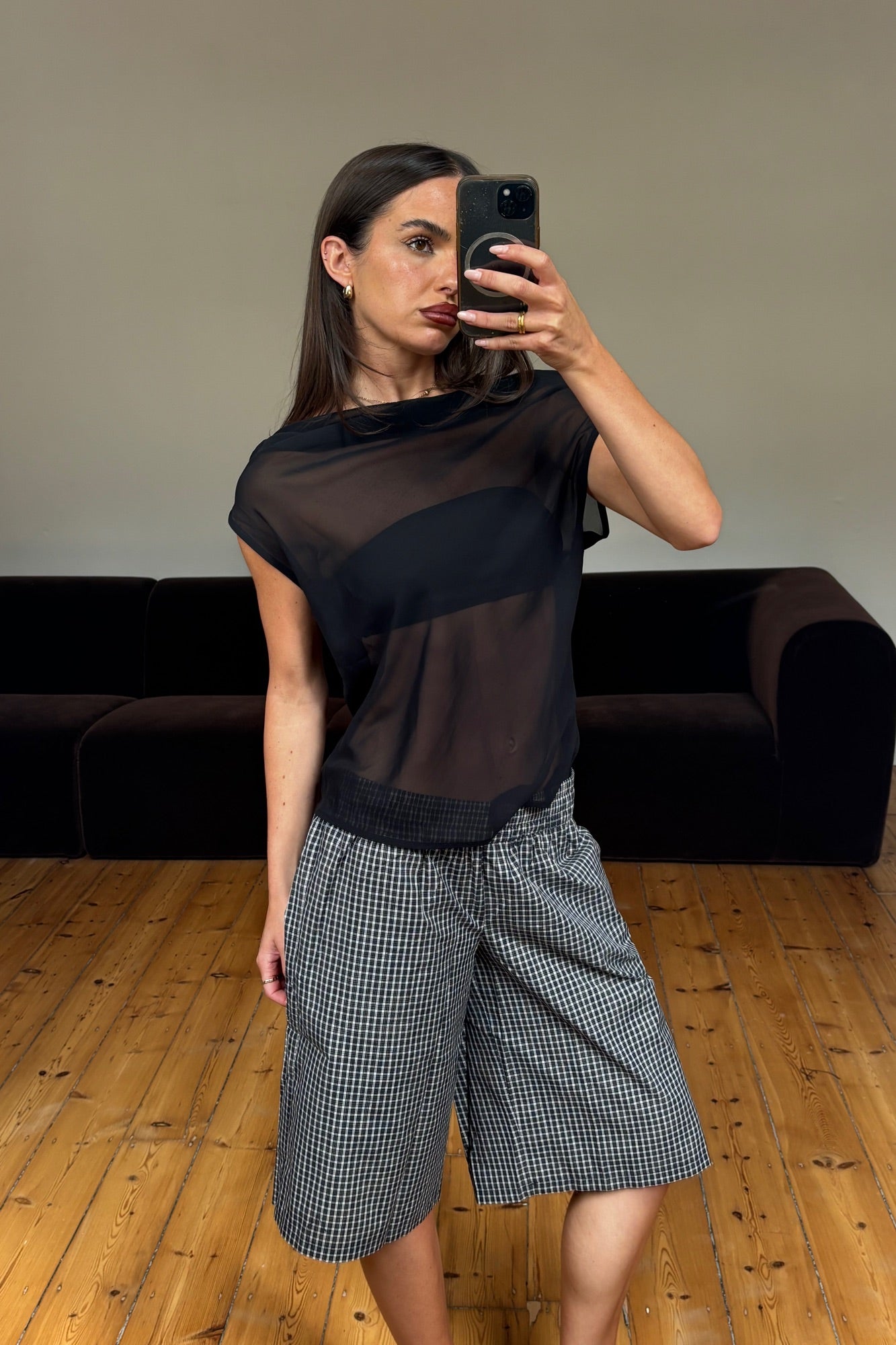 Reign Sheer Top Black