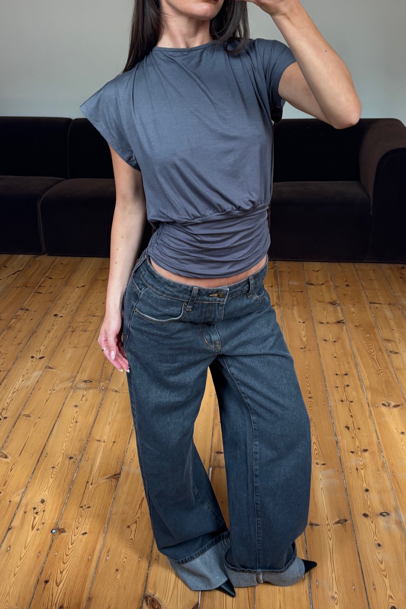 Chelsea Top Dark Grey