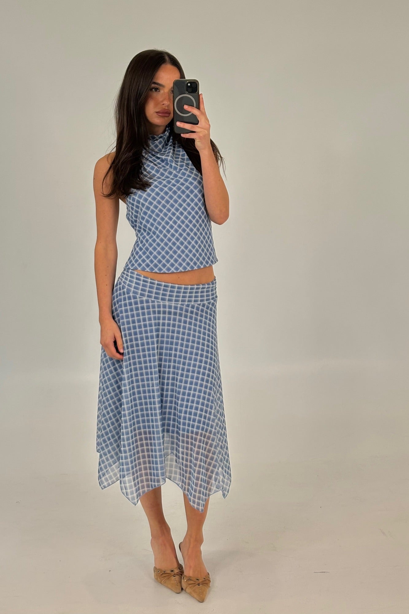 Adeline Midi Skirt Blue