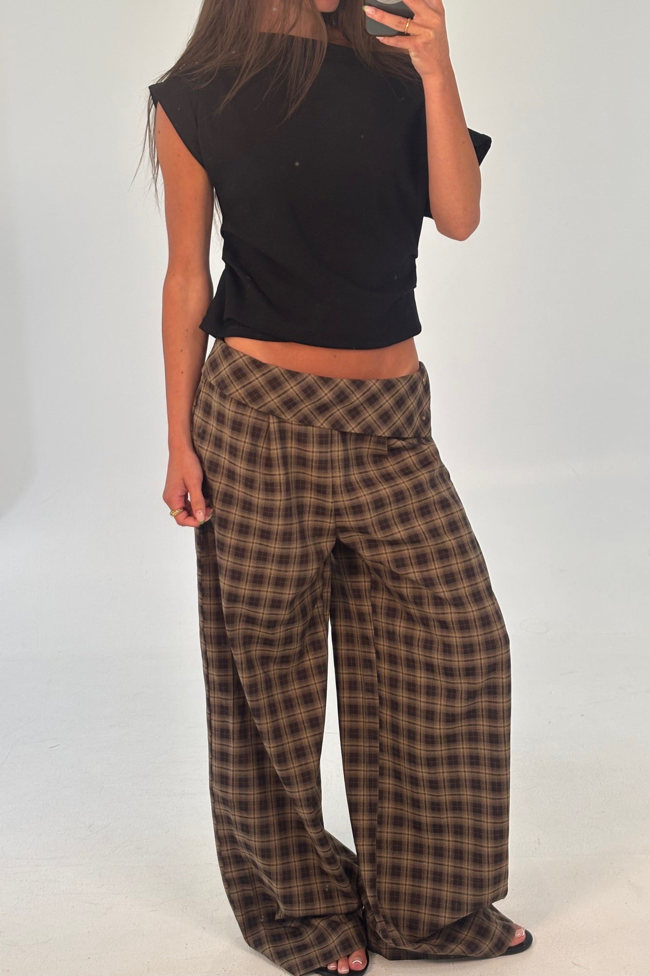 Karter Pant Brown Check