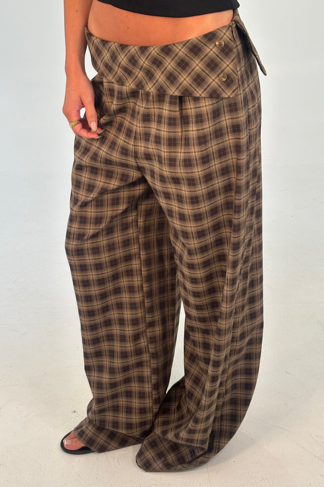 Karter Pant Brown Check