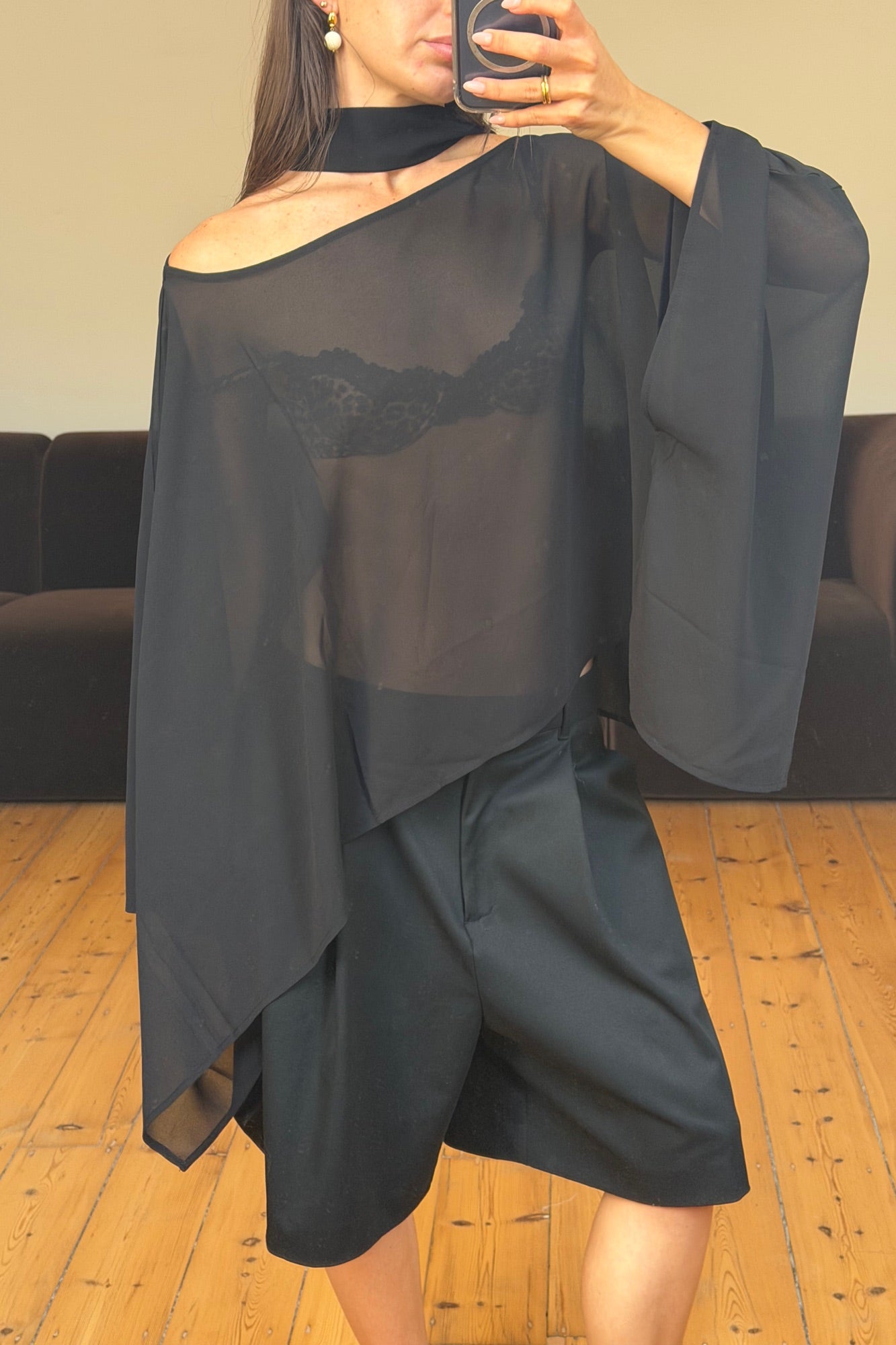 Panama Poncho Black