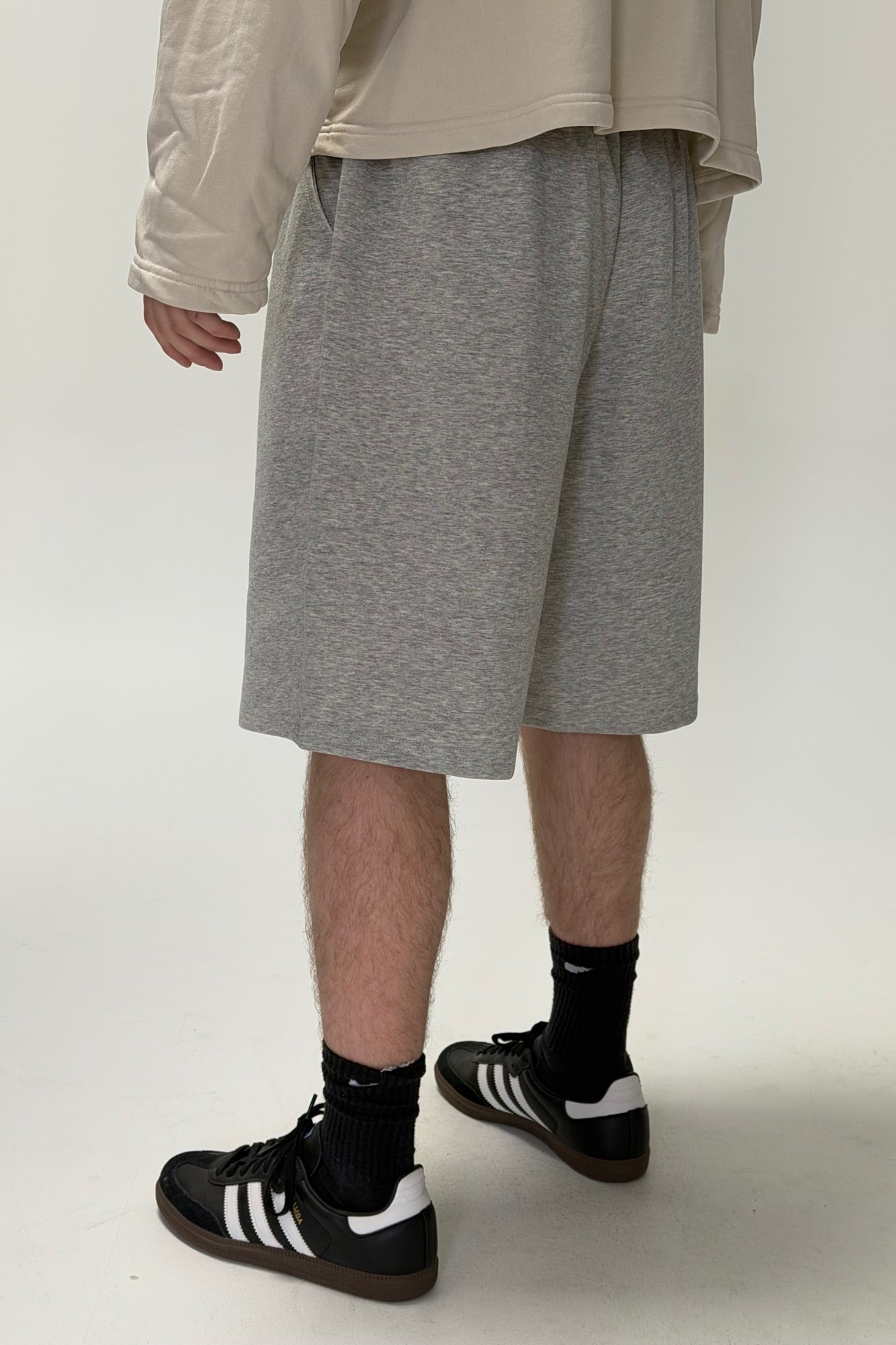 Drop Cotton Short Grey