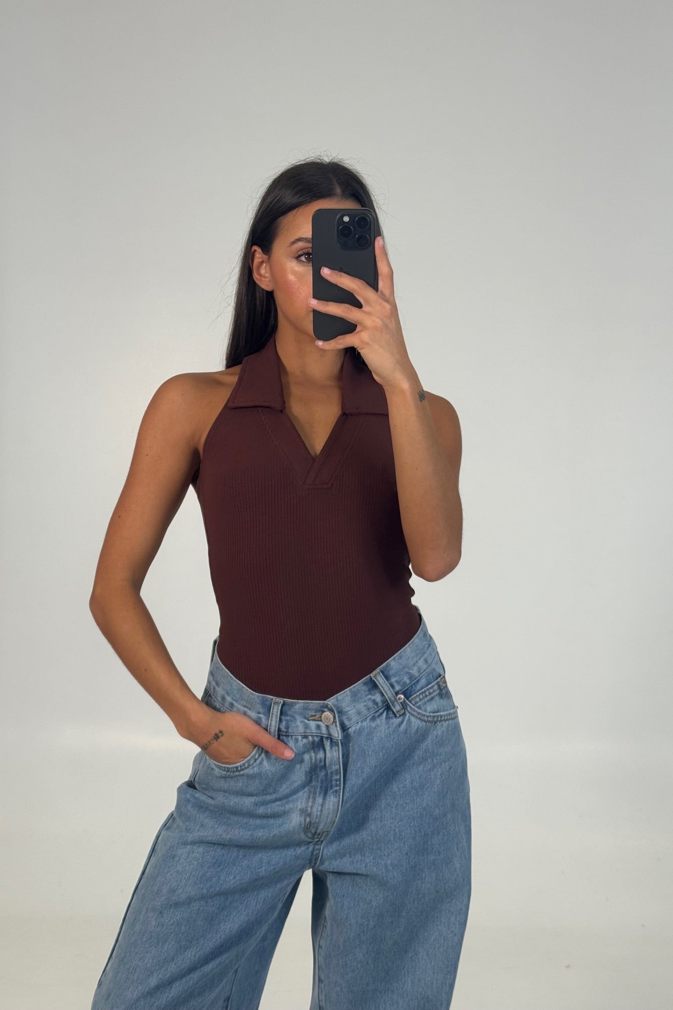 Elio Bodysuit Chocolate