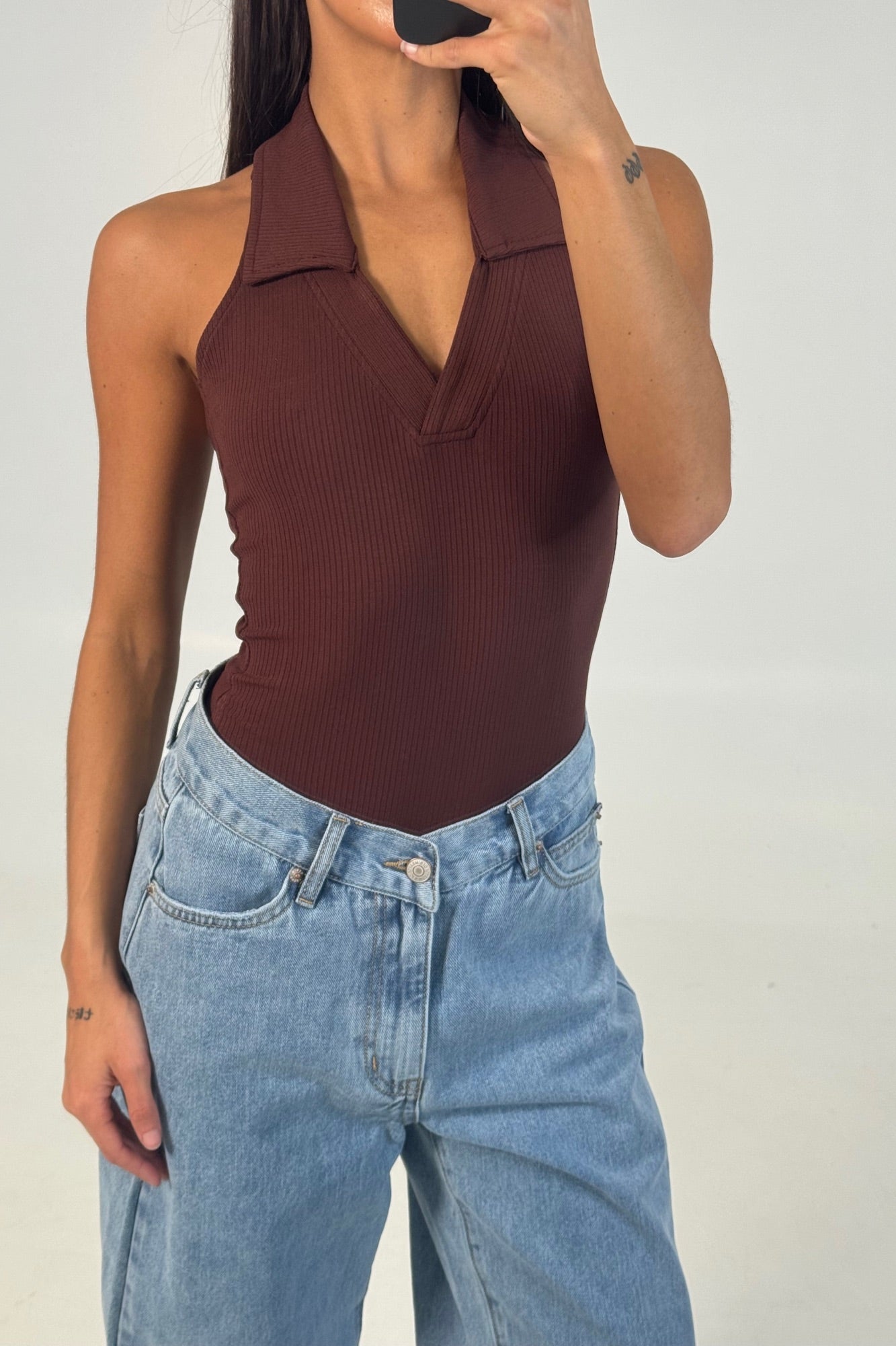 Elio Bodysuit Chocolate