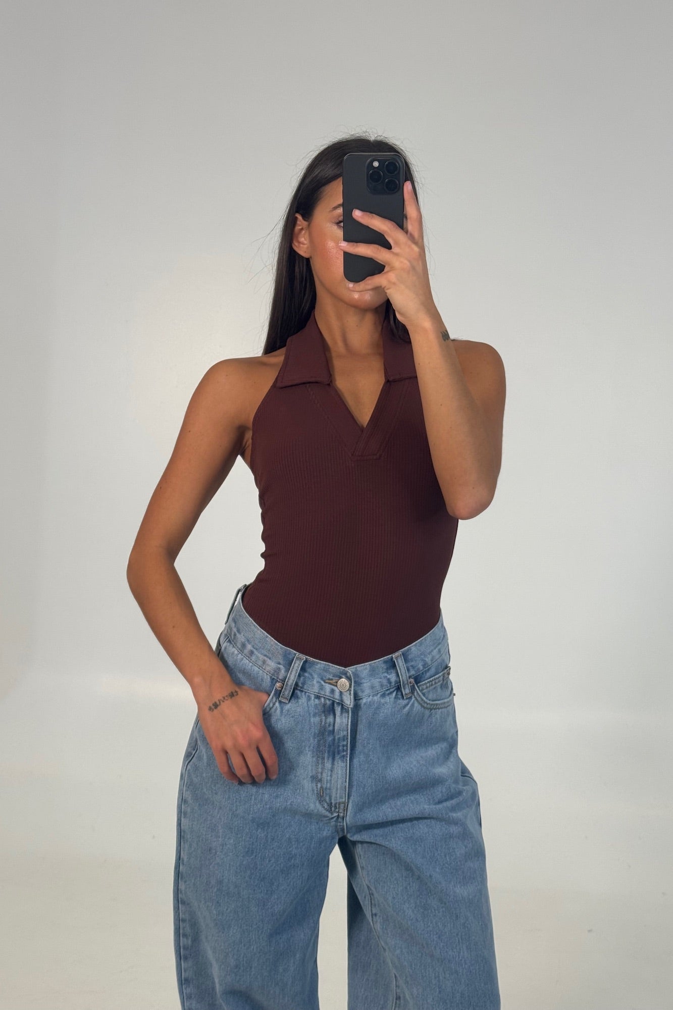 Elio Bodysuit Chocolate