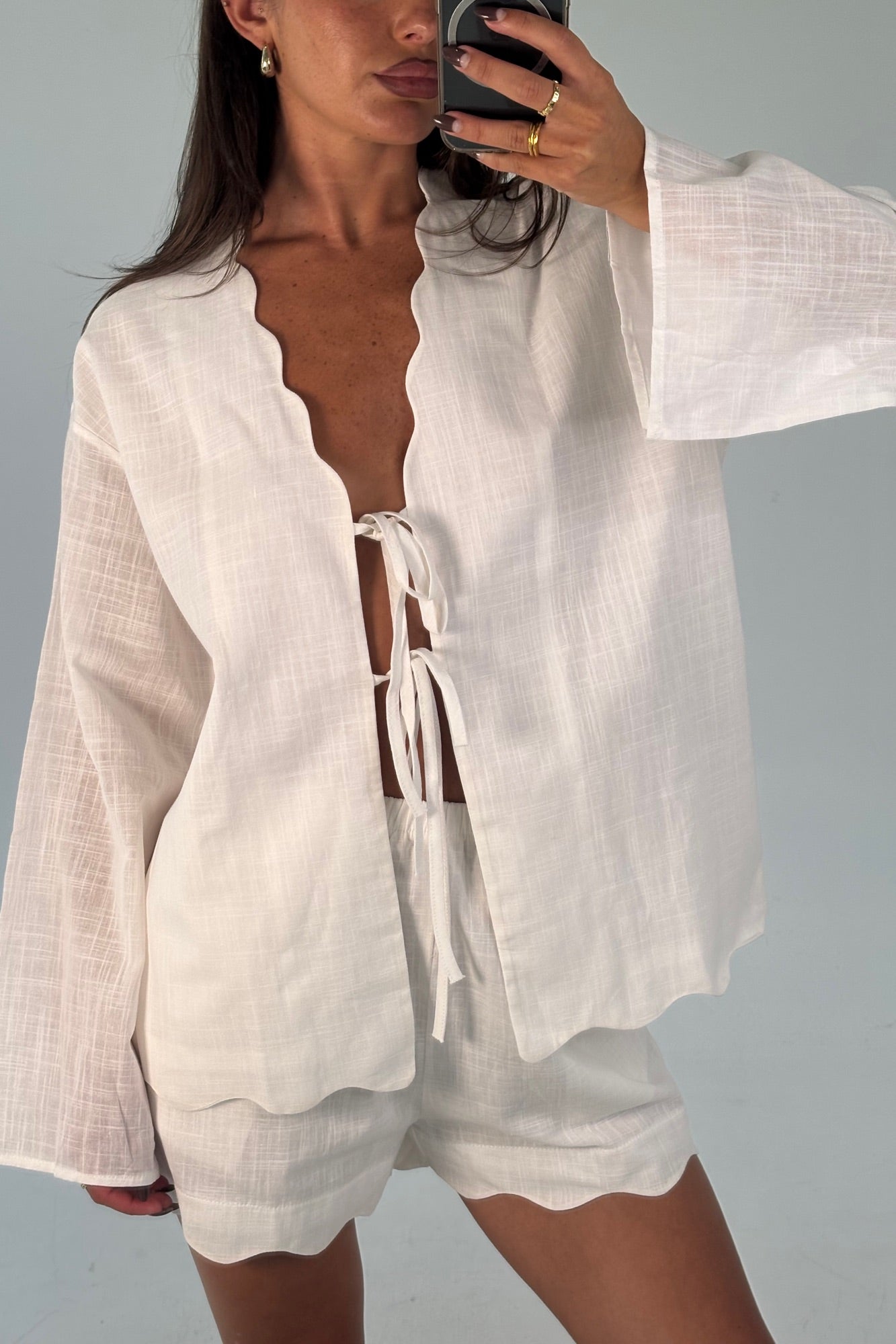 Tianna Scallop Set White