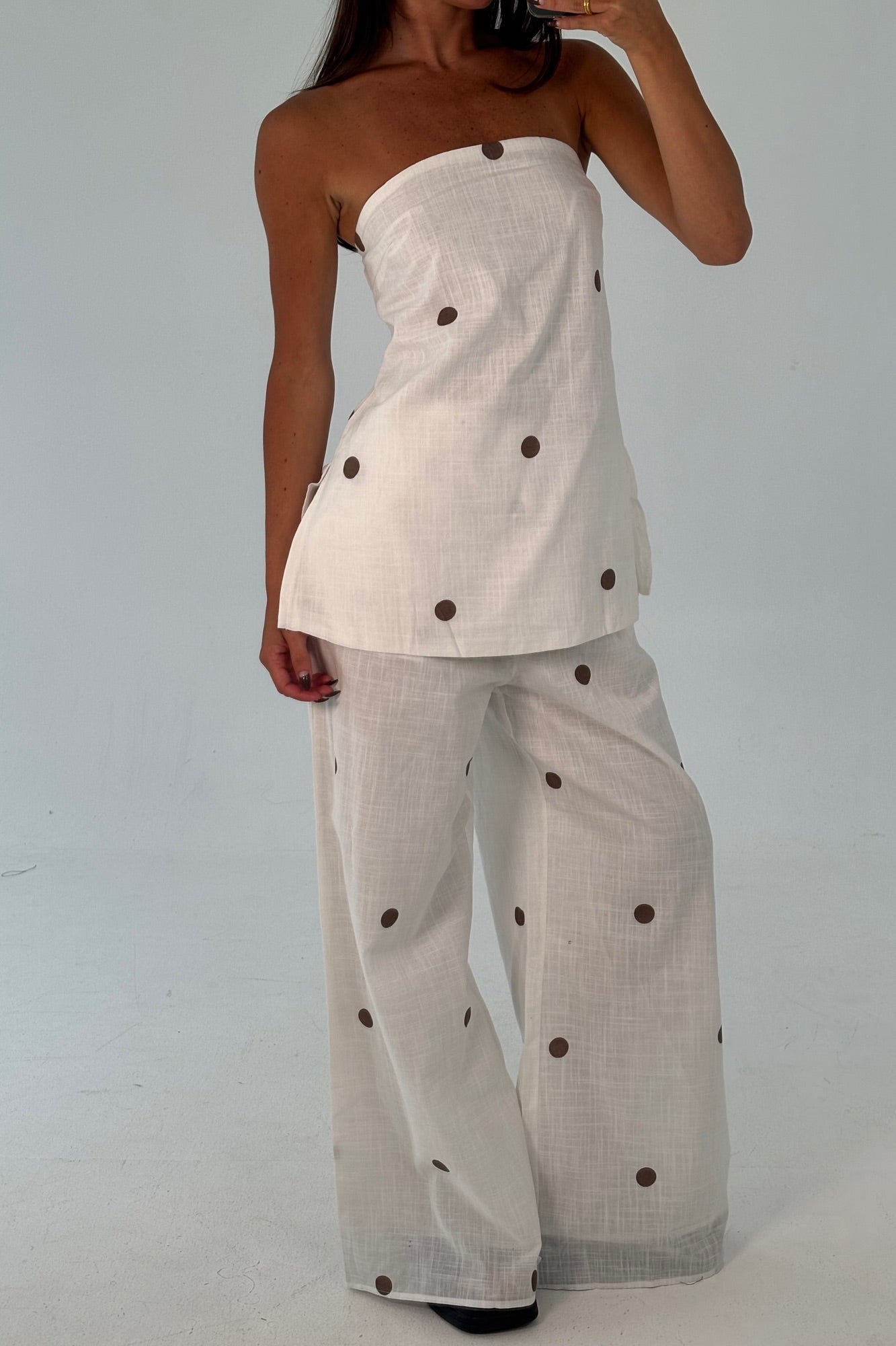 Nora Set White Polka