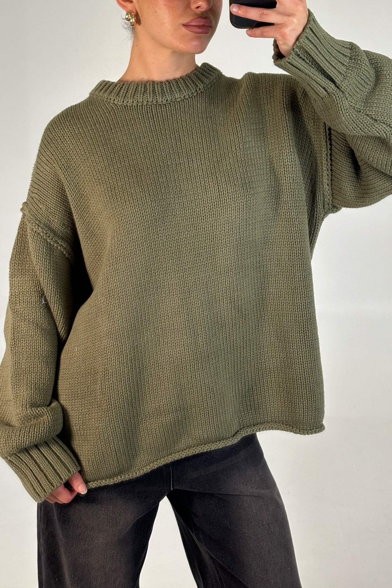 Nikova Knit Jumper Army