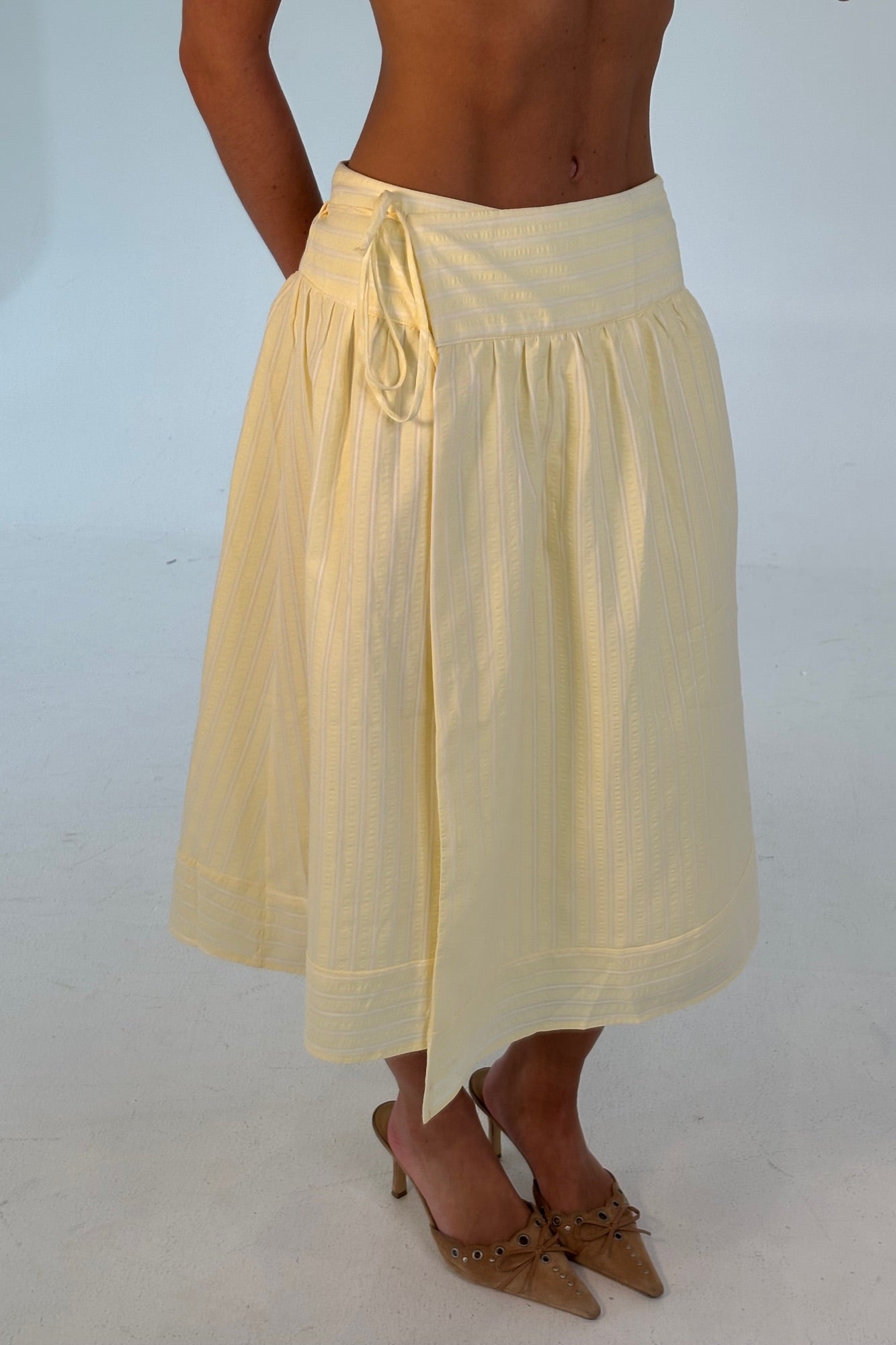 Chase Midi Skirt Lemon