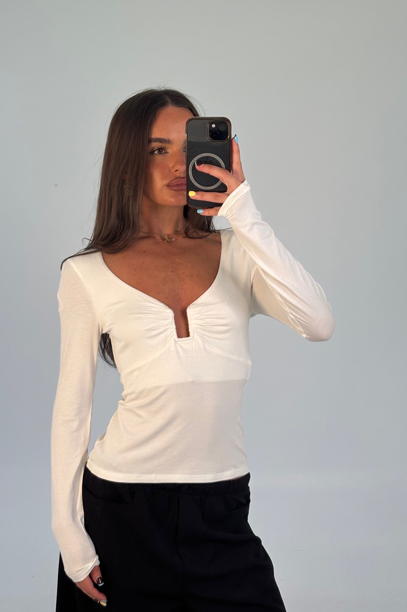 Ida Long Sleeve White