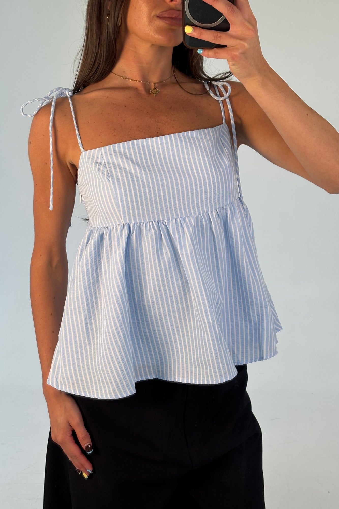 Chontelle Babydoll Top Sky