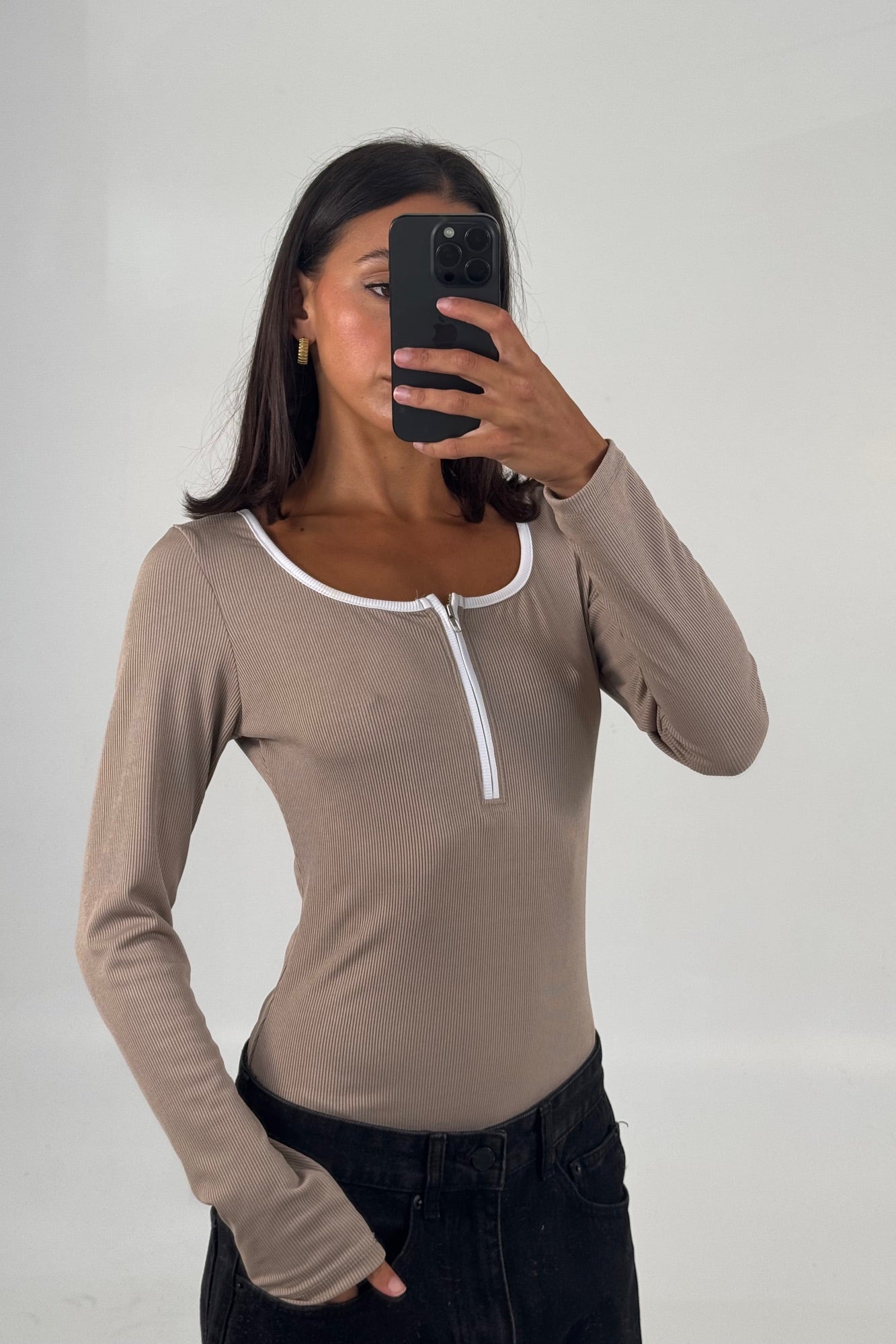 Ayla Bodysuit Oat - FINAL SALE