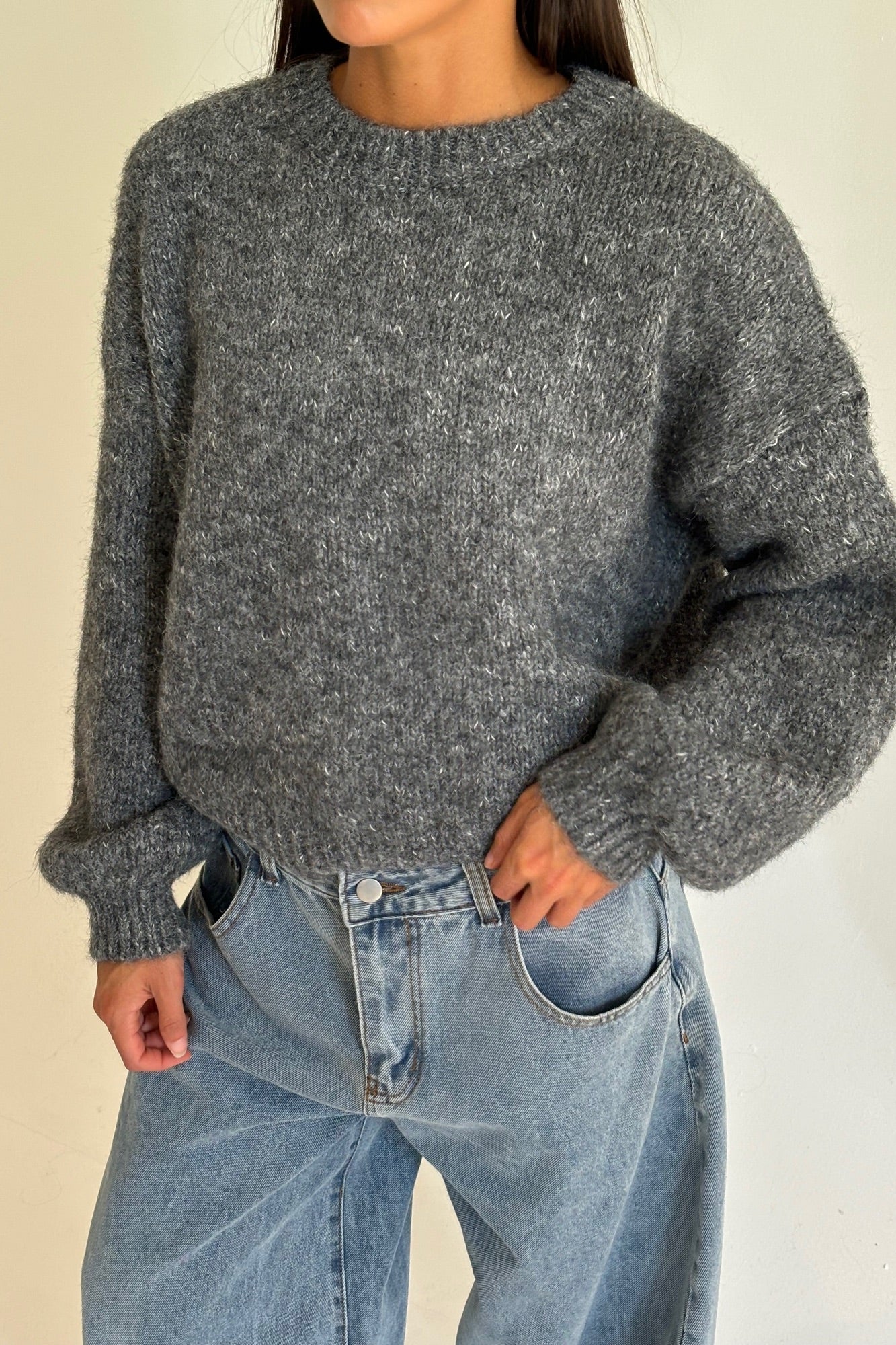 Amber Knit Charcoal