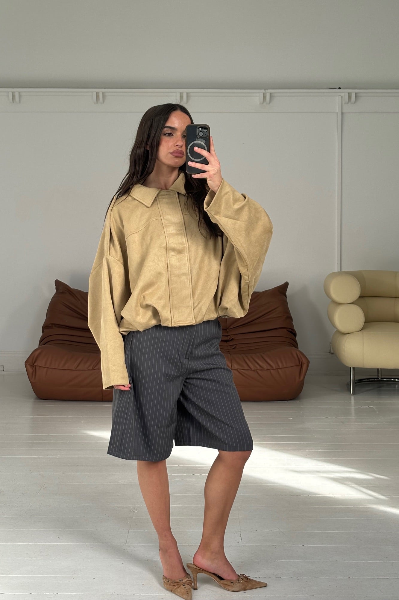 Harmony Suede Jacket Sand
