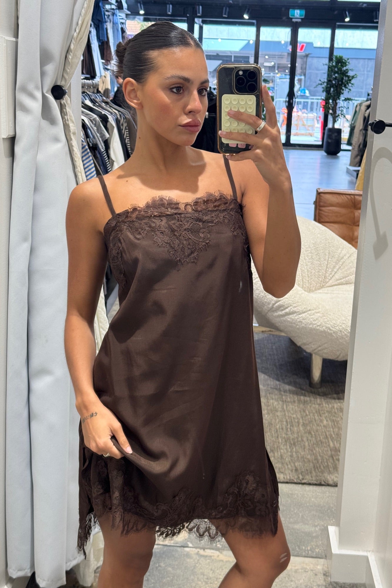 Julietta Mini Dress Chocolate