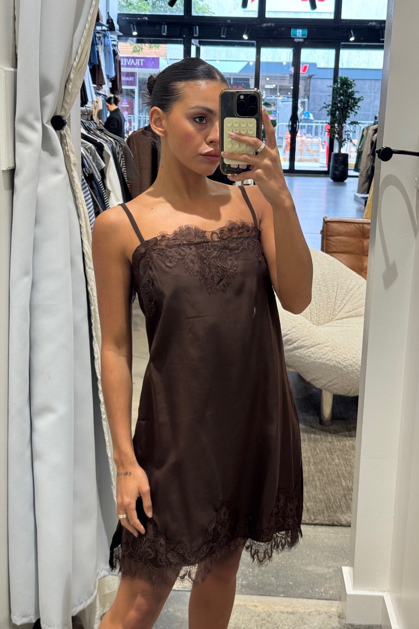 Julietta Mini Dress Chocolate