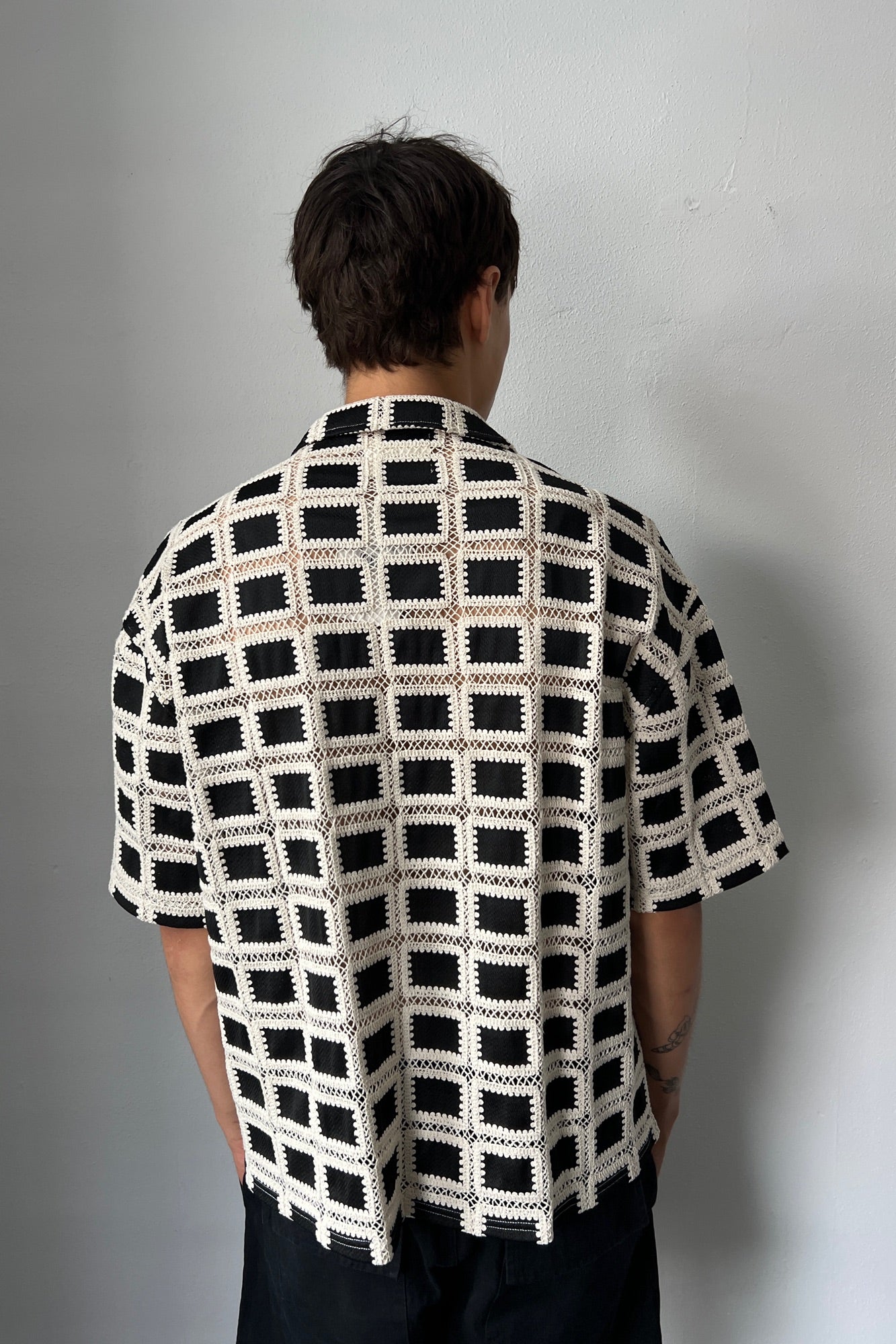 Drop 1 Premium Check Weave Shirt Black