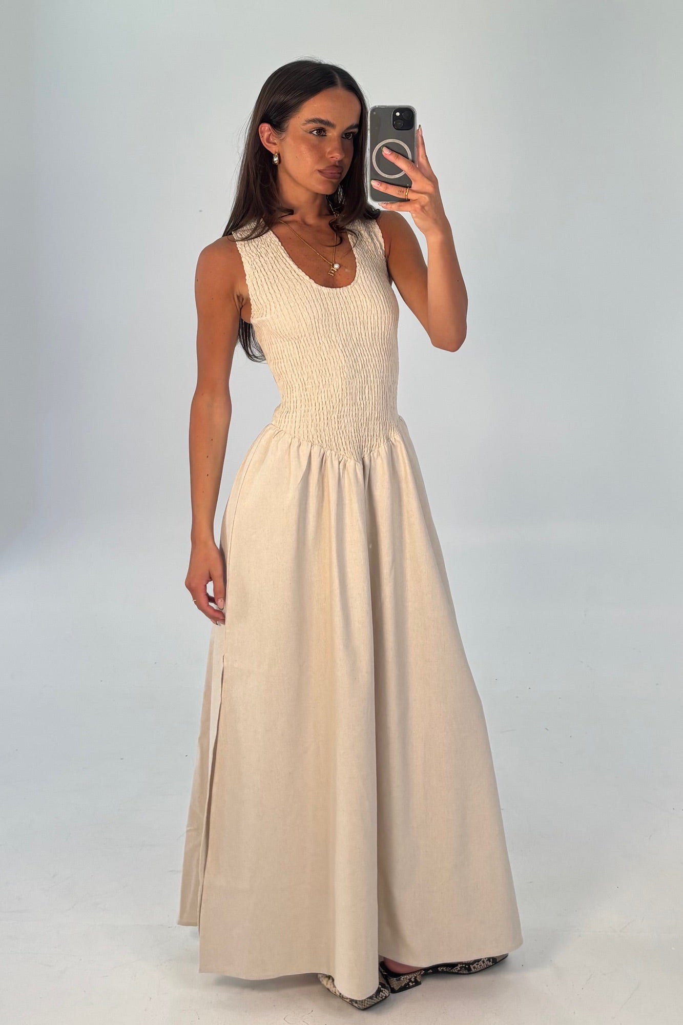 Destiny Maxi Dress Oat