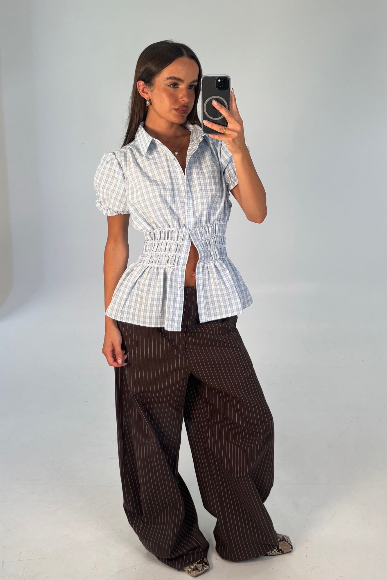 Talia Short Sleeve Shirt Sky