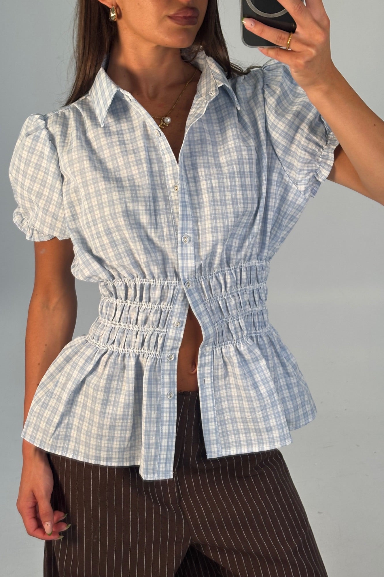 Talia Short Sleeve Shirt Sky