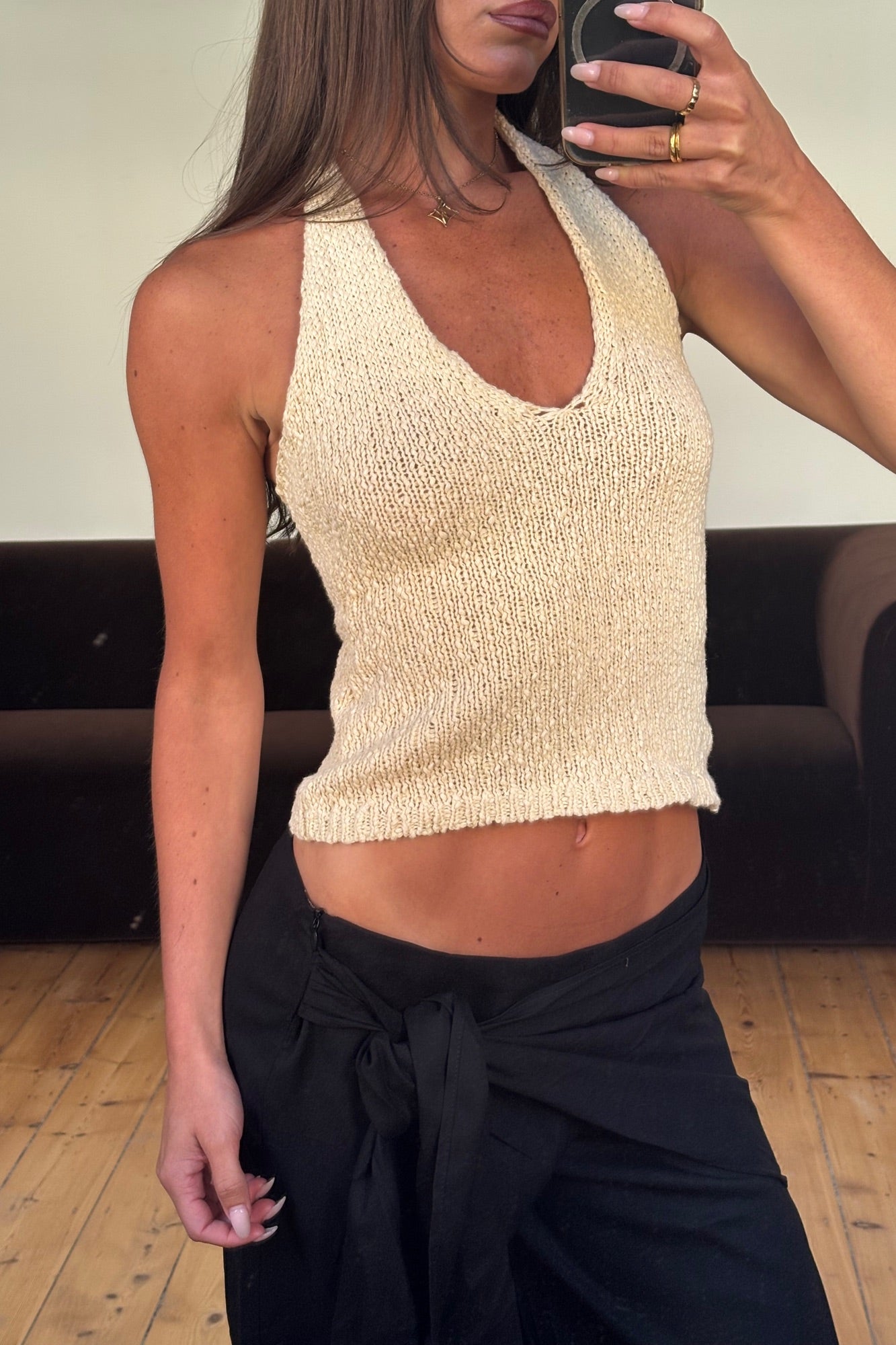 Halo Halter Top Butter