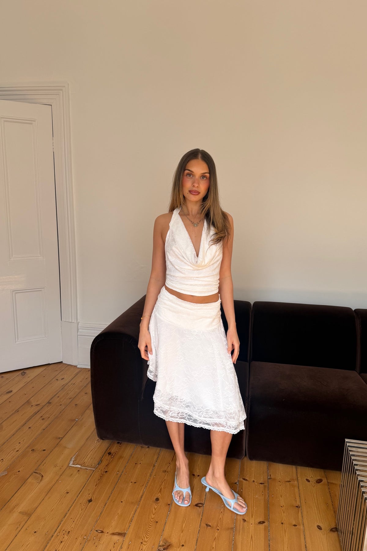 Lulu Lace Skirt White