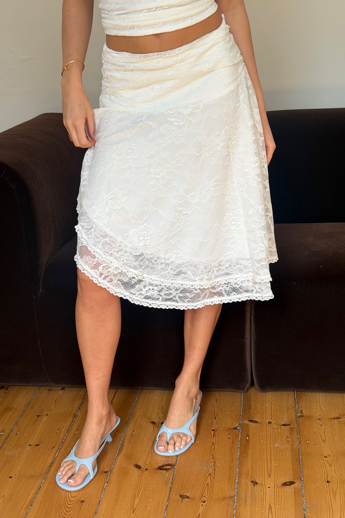 Lulu Lace Skirt White