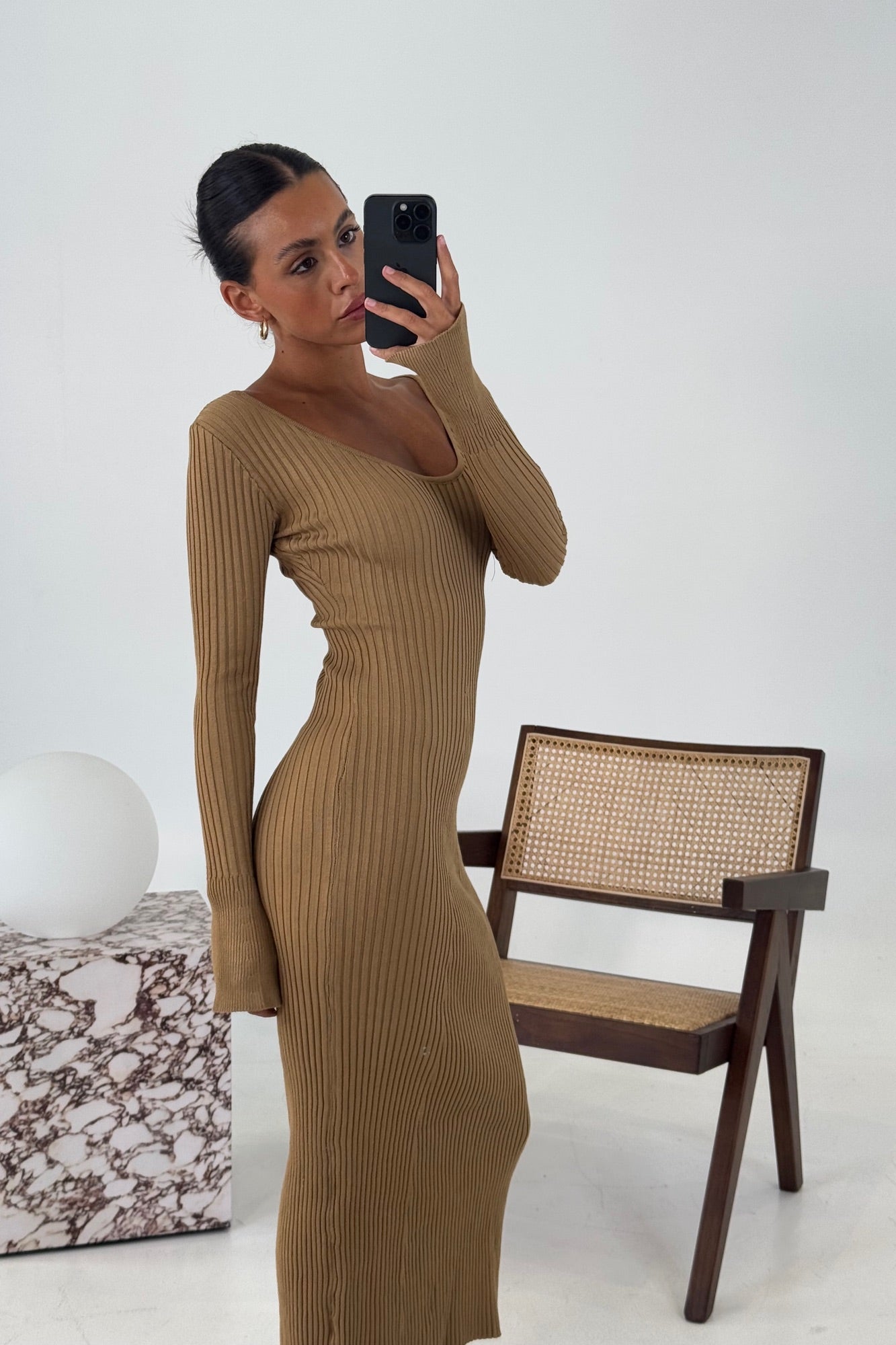 Boston Ribbed Dress Stone - FINAL SALE