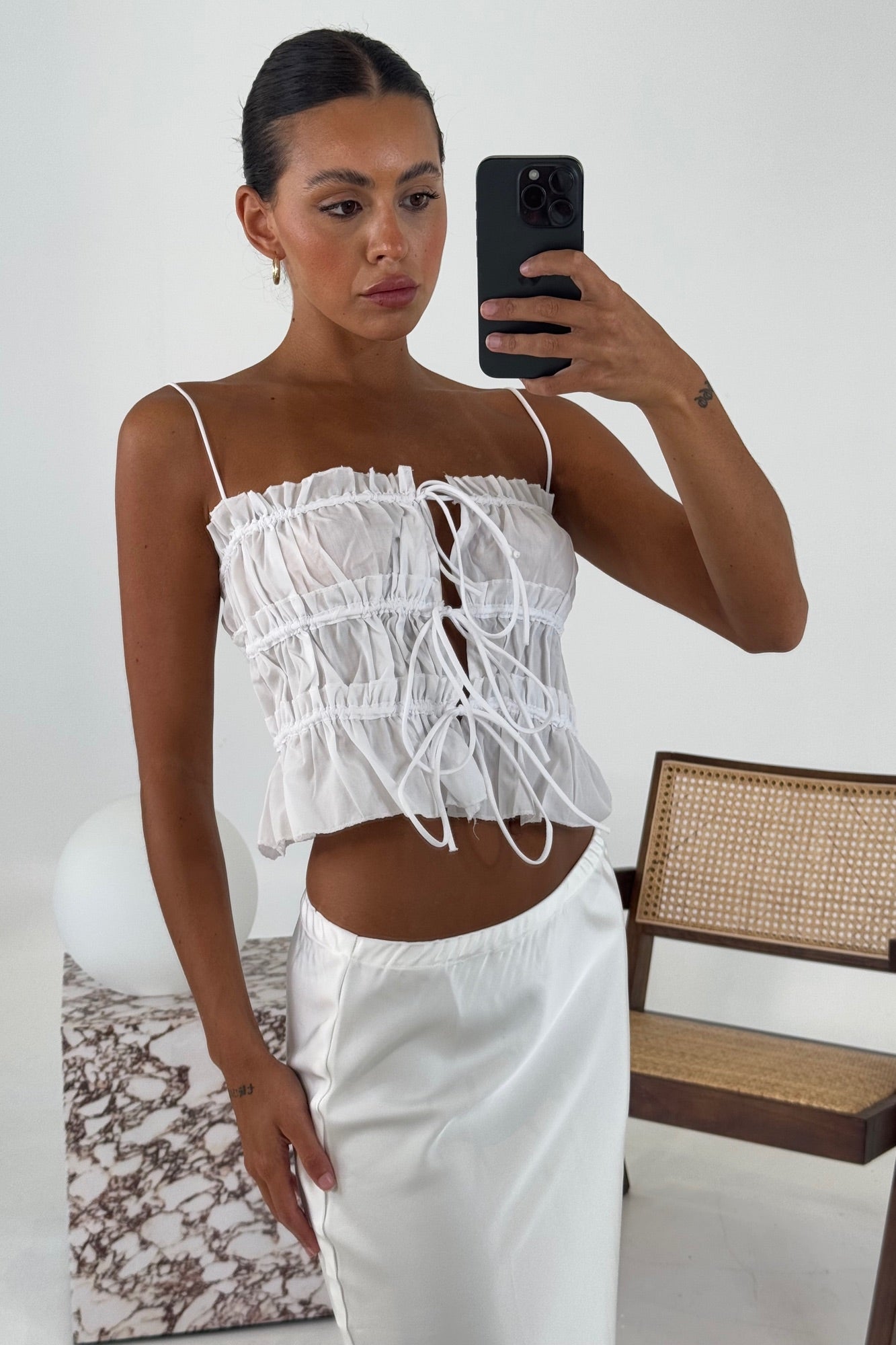 Dixie Crop White - FINAL SALE