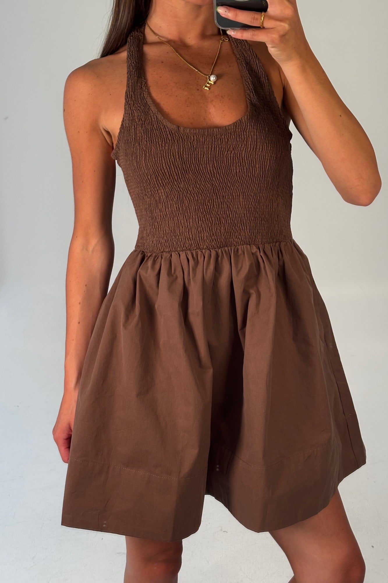 Eleanora Mini Dress Chocolate