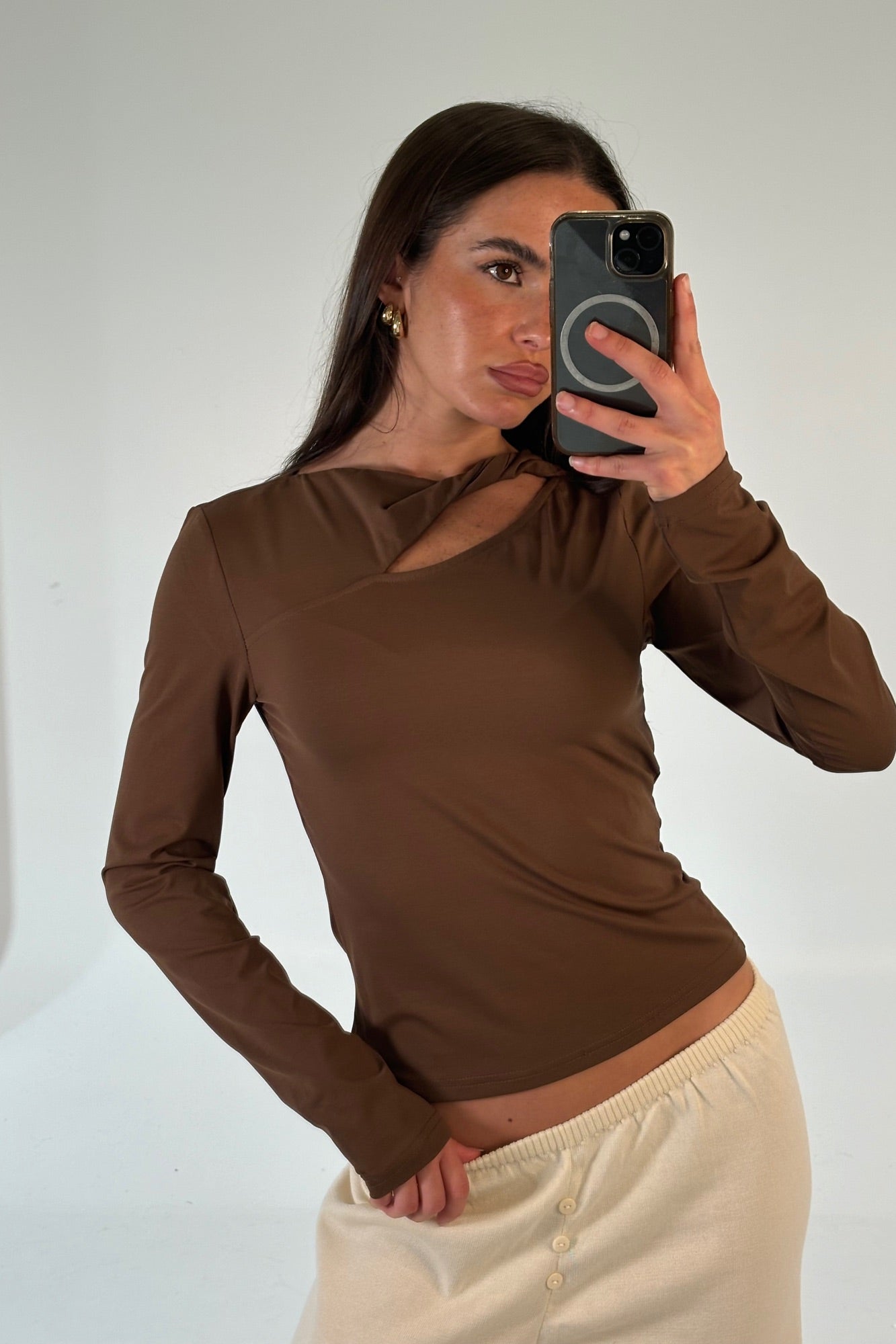 Ollie Long Sleeve Chocolate