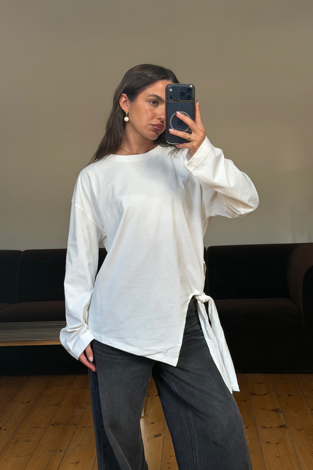Blake Long Sleeve Tee Vanilla