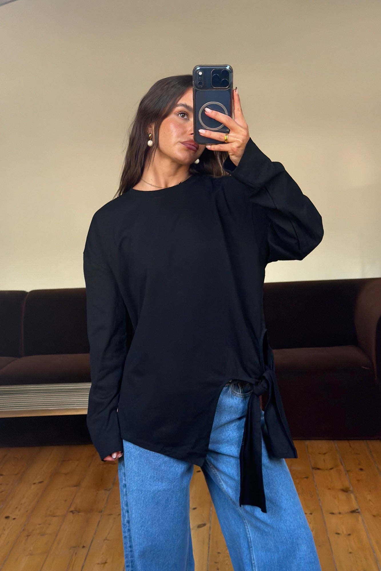 Blake Long Sleeve Tee Black