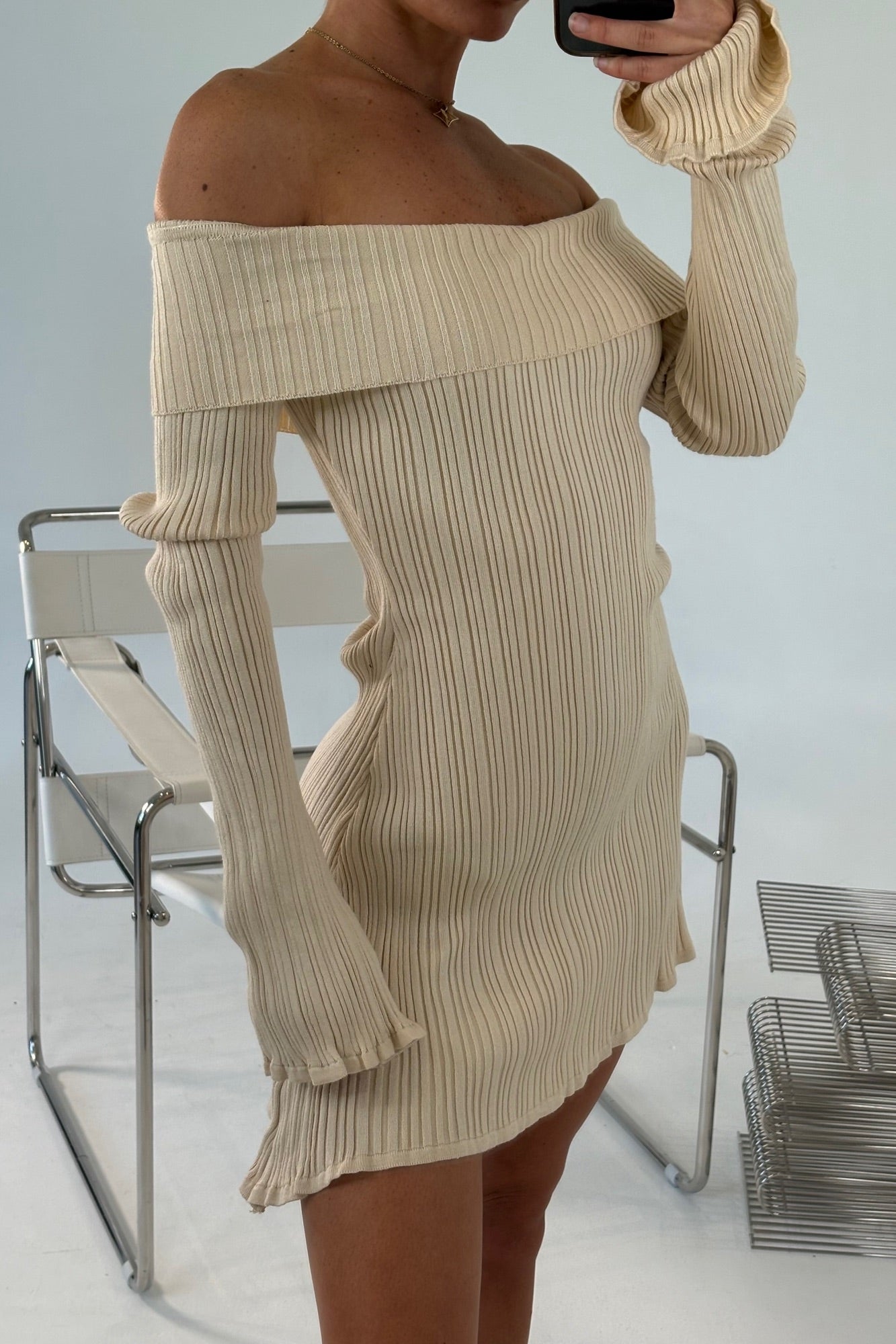 Arianna Mini Dress Beige