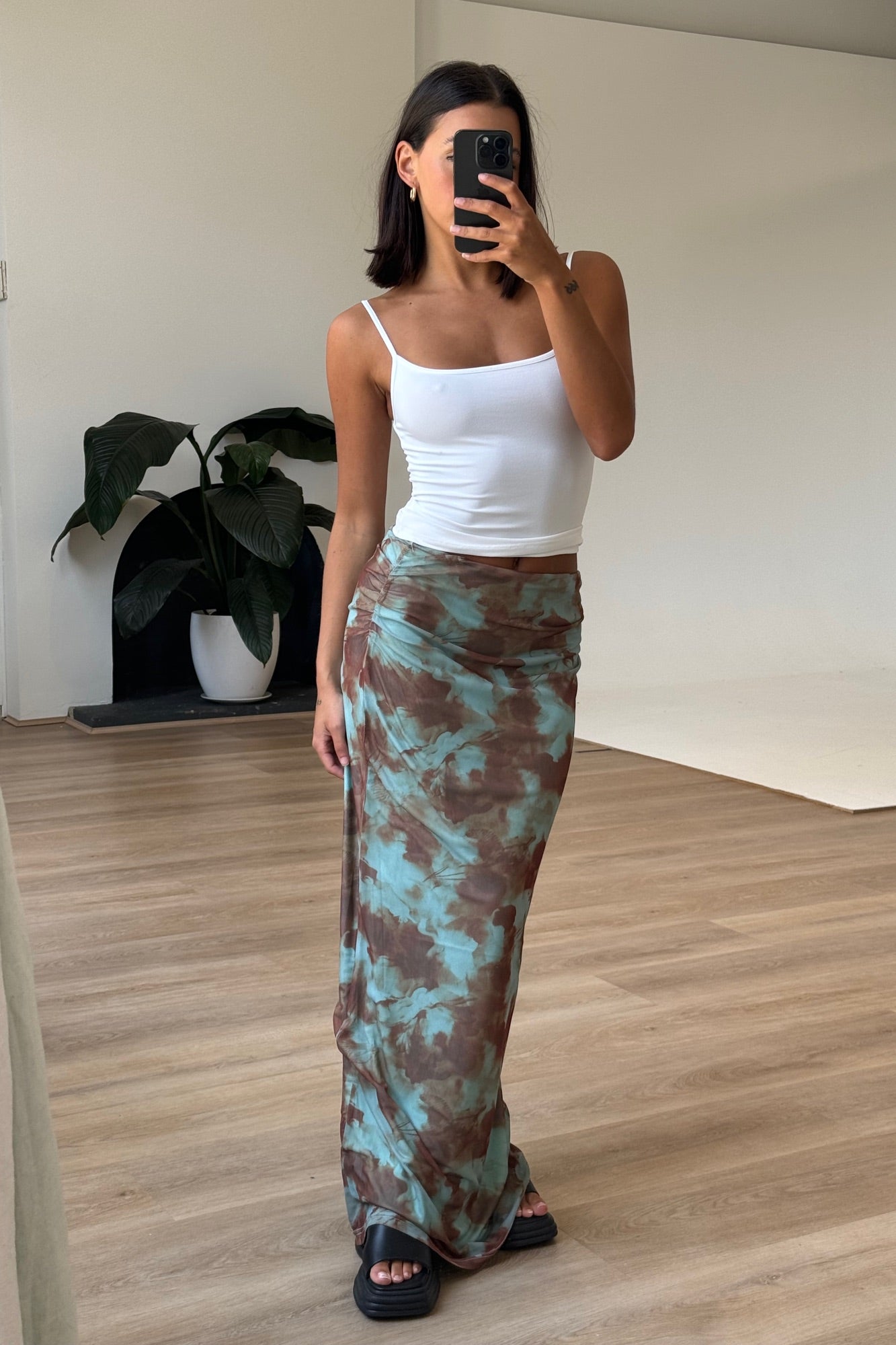 Lindy Skirt Green/Brown- FINAL SALE