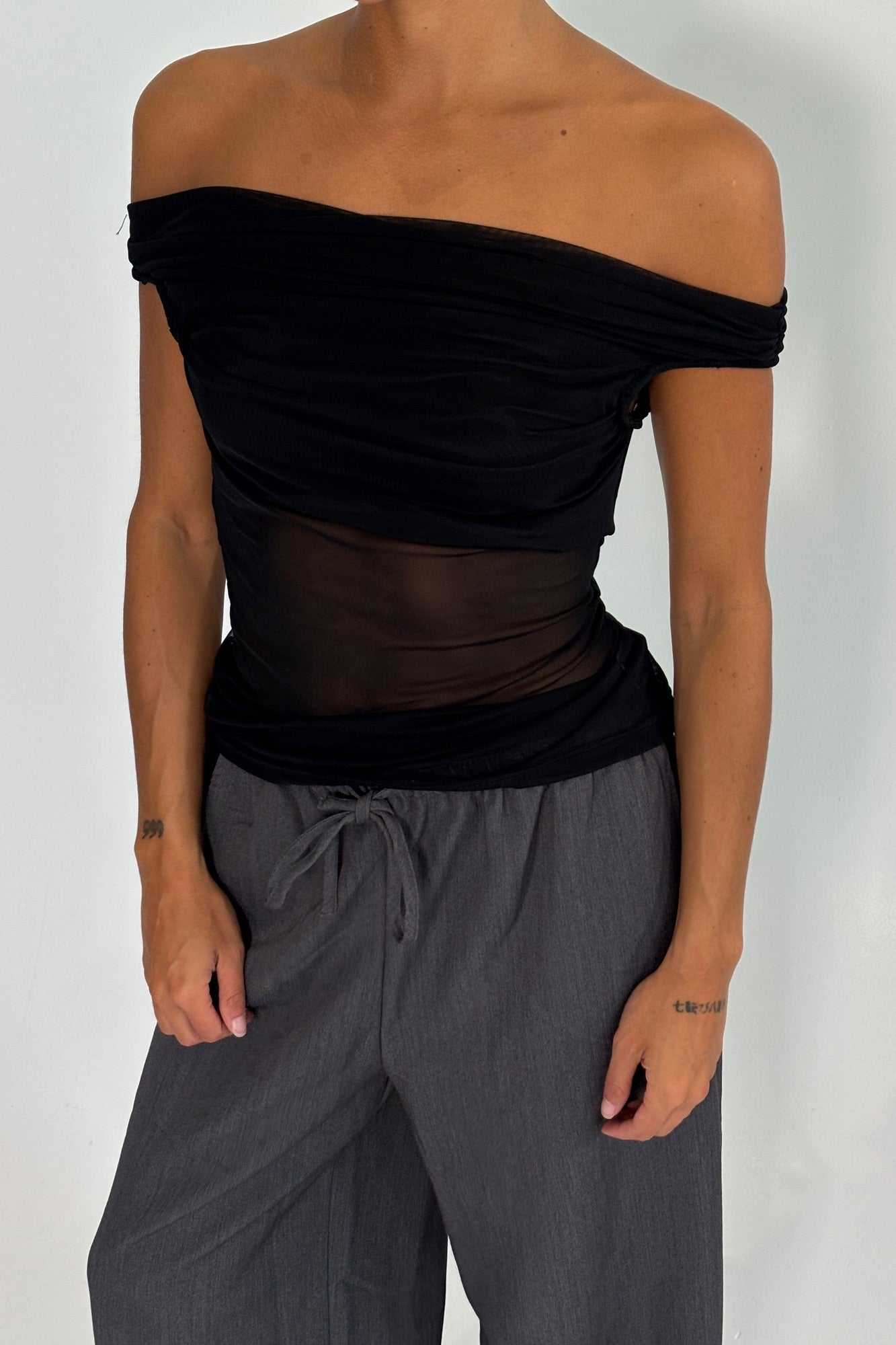 Cherish Off The Shoulder Top Black