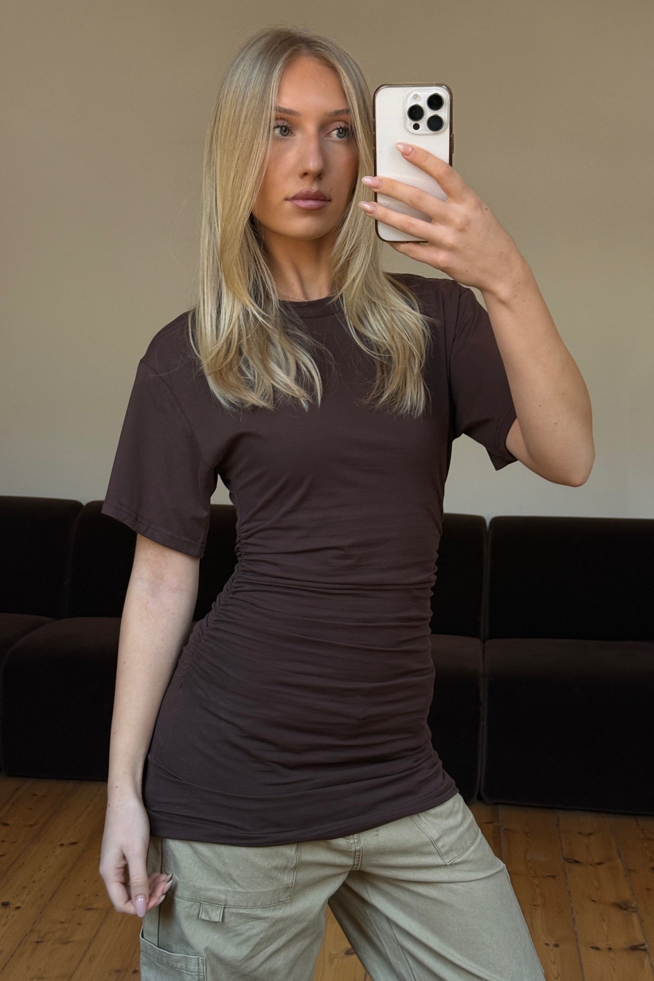 Bridgette Tee Dress Chocolate