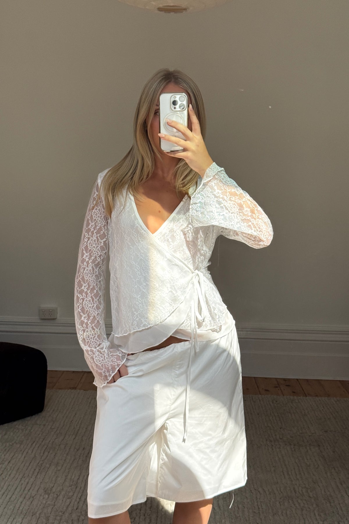 Tammie Lace Top White