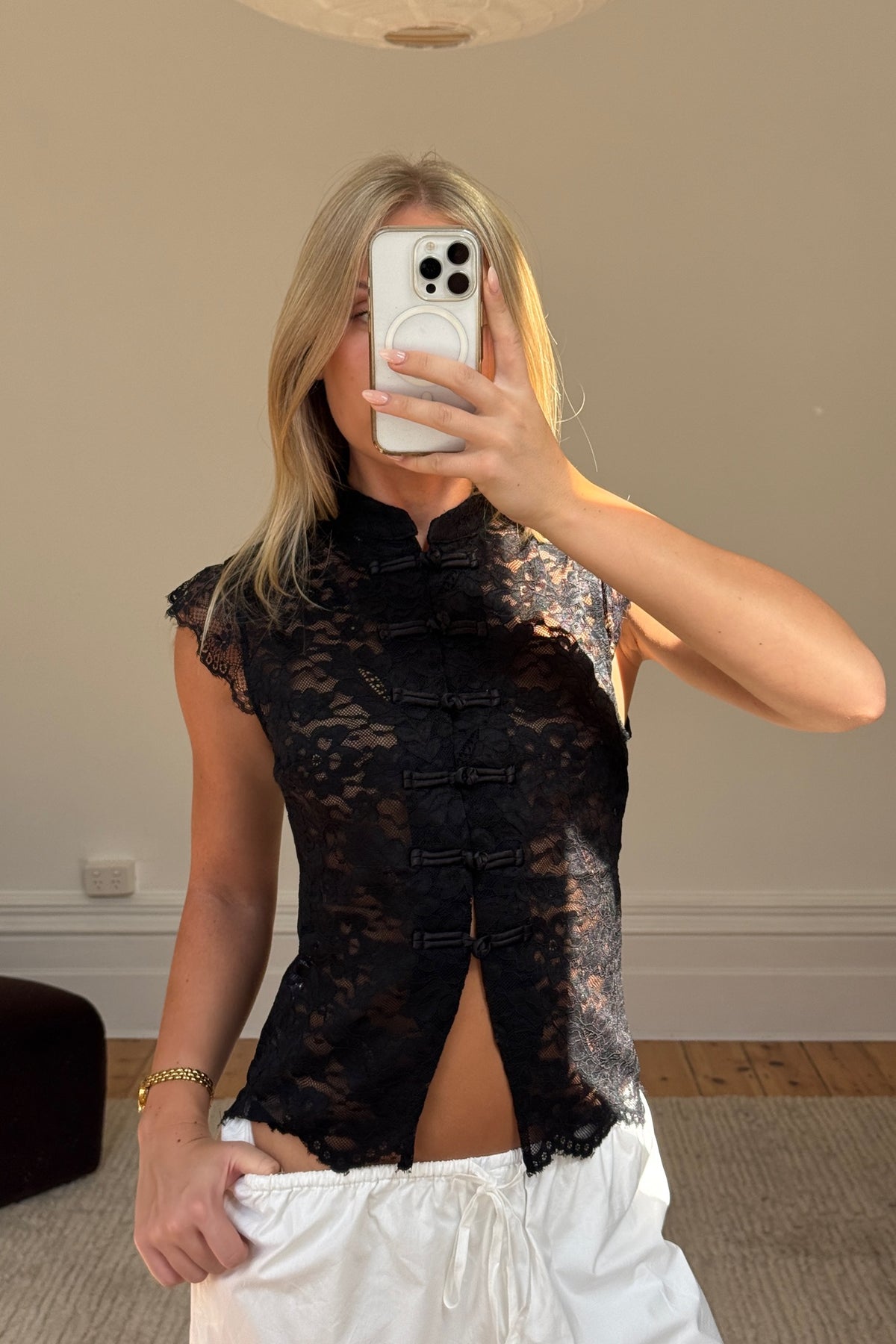 Anita Lace Top Black