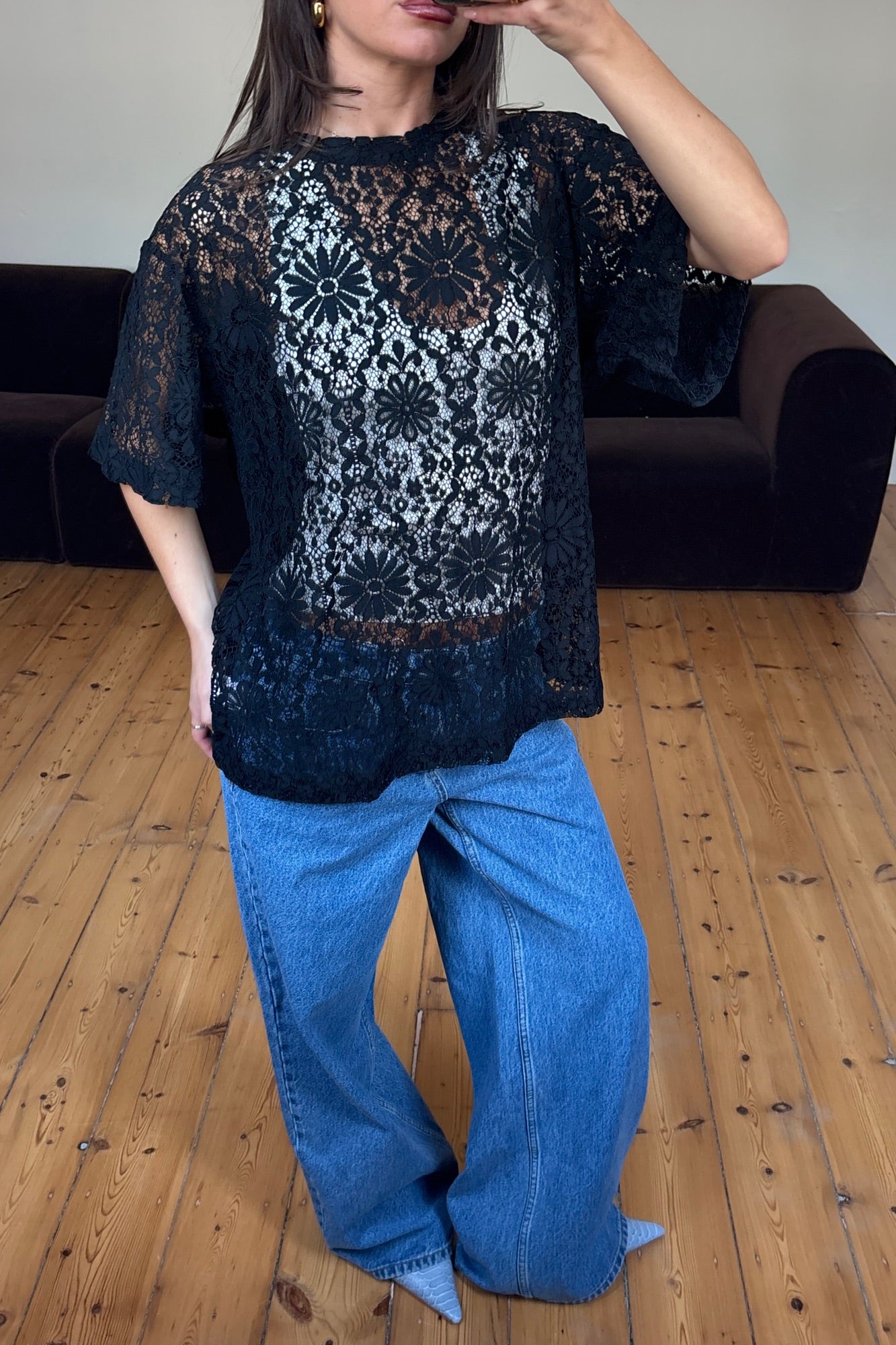 Sander Lace Top Black